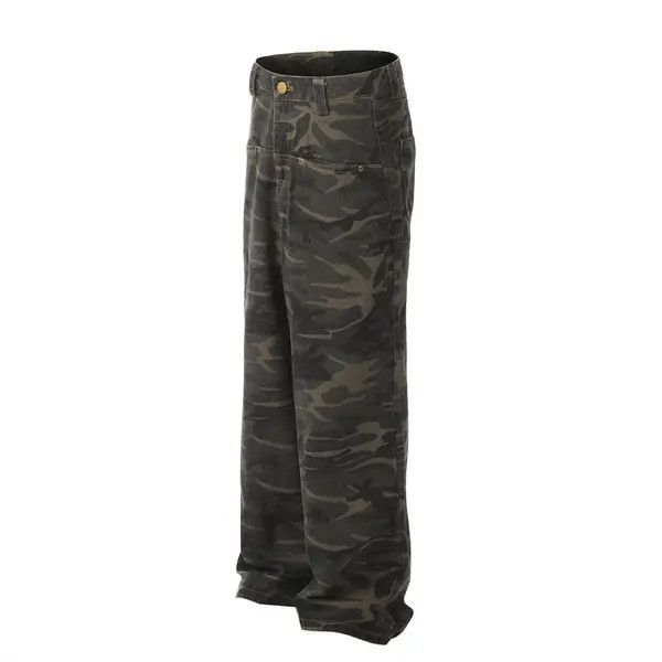 VIBE American contrast camouflage loose straight-leg work jeans Size US 32 / EU 48 - 2 Thumbnail