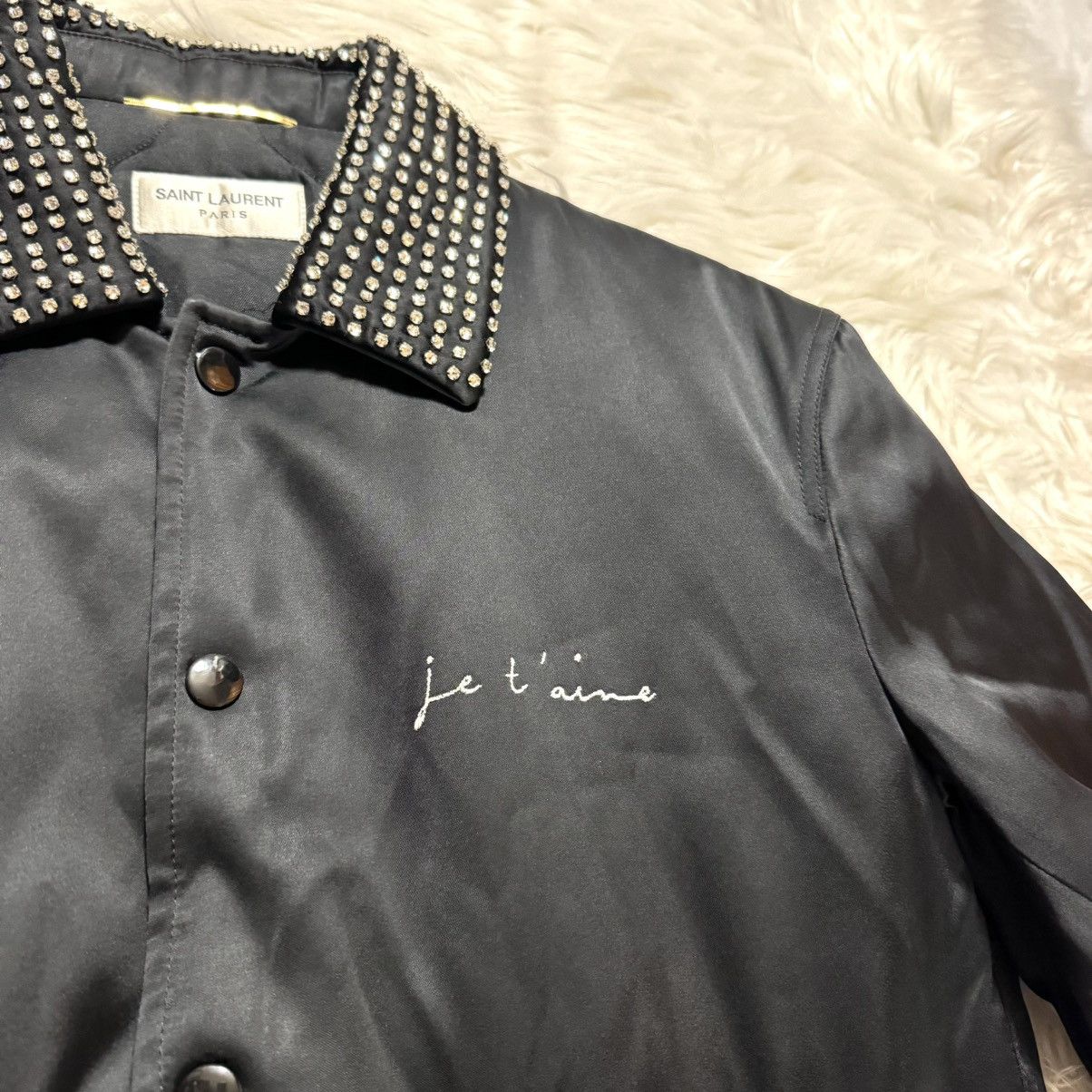 Saint Laurent Paris Saint Laurent Paris Je t'aime crystal teddy bomber jacket Size US XS / EU 42 / 0 - 9 Thumbnail