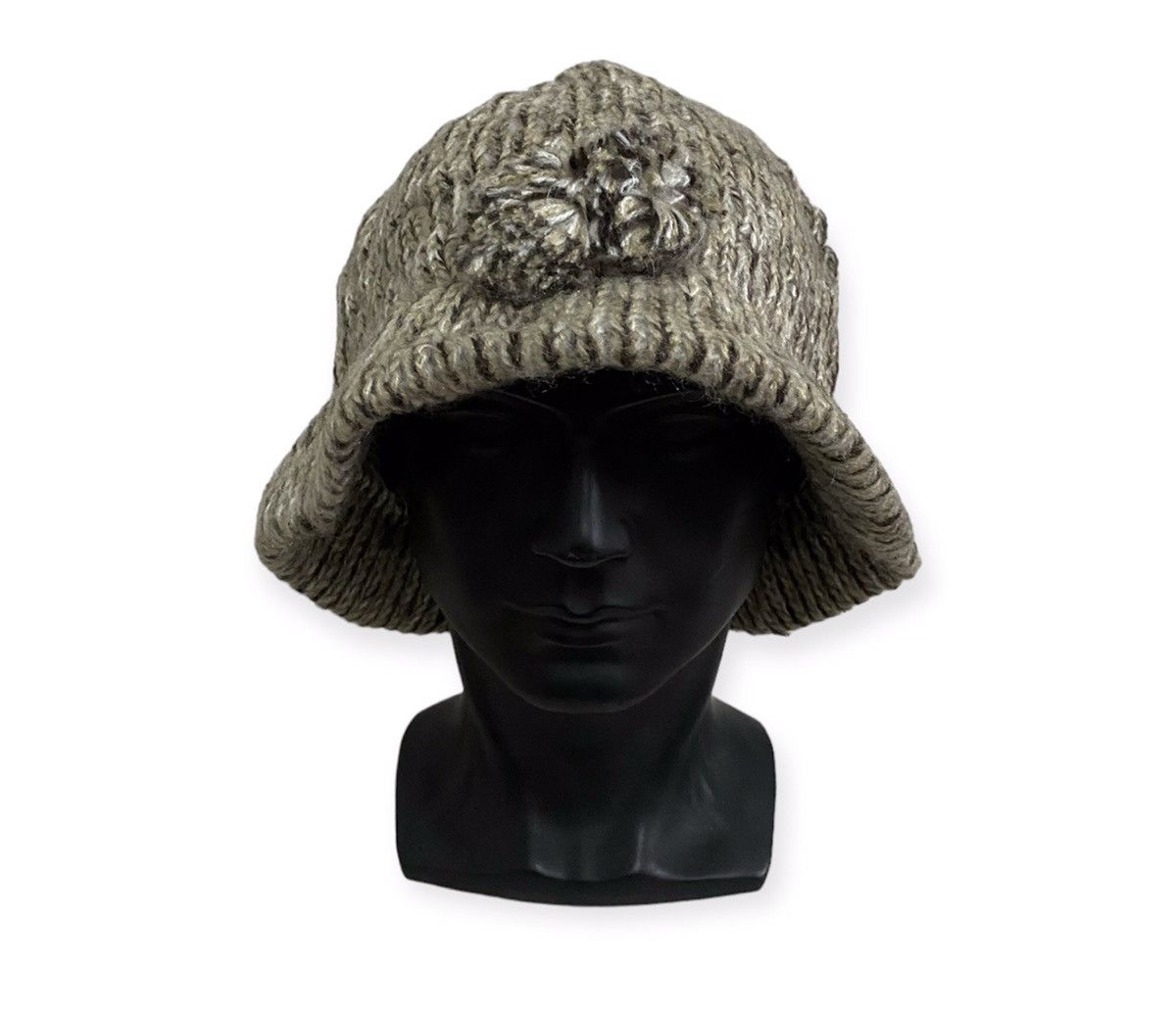 image of Knit Bucket Hat in Grey, Men's