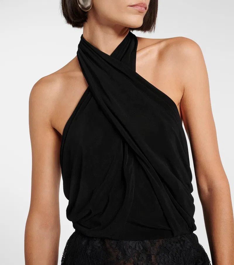 Saint Laurent Paris o1y0126 Sleeveless Blouse in Black Size S / US 4 / IT 40 - 3 Thumbnail