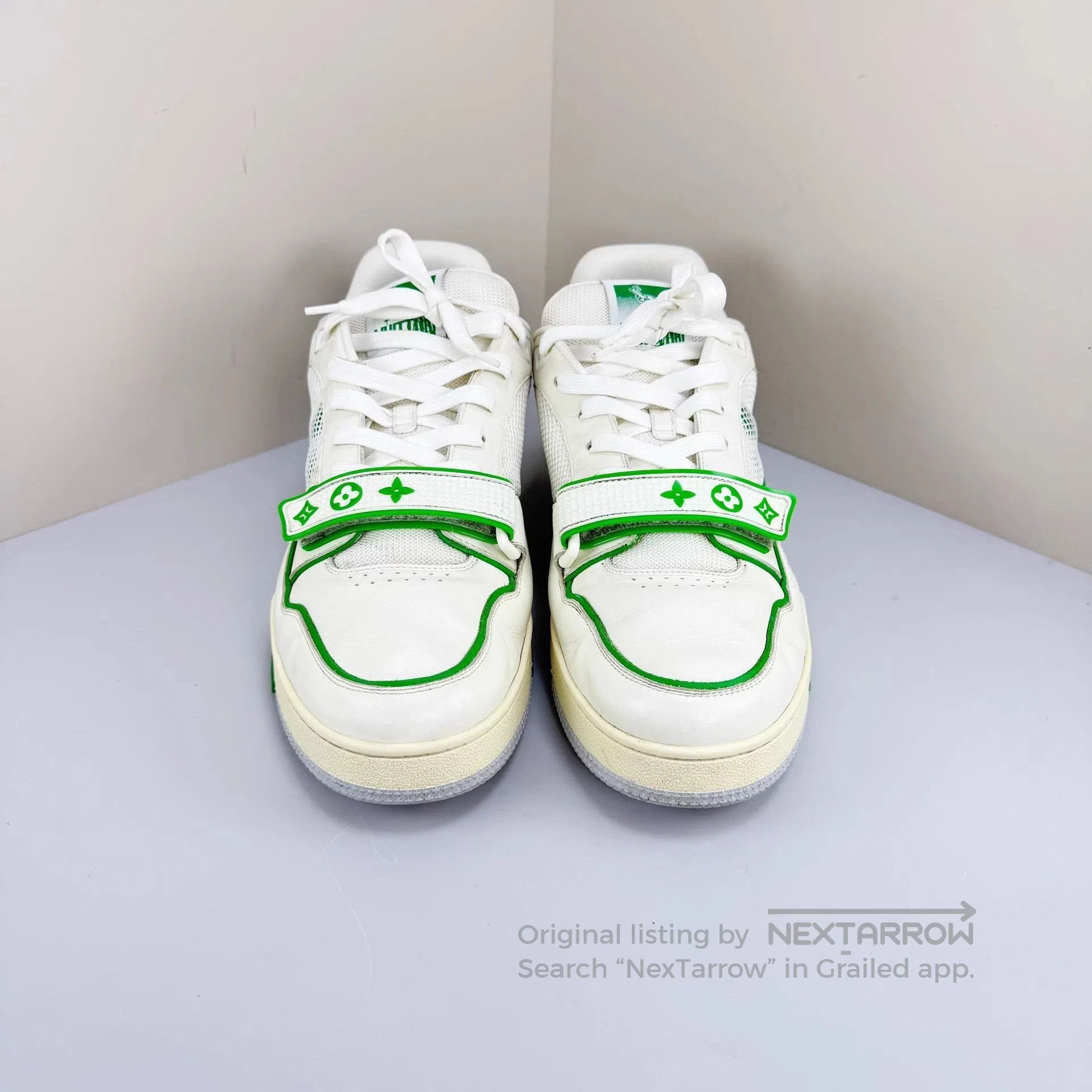 Louis Vuitton Green Low-Top Sneakers Size 10. Size US 10 / EU 43 - 2 Thumbnail