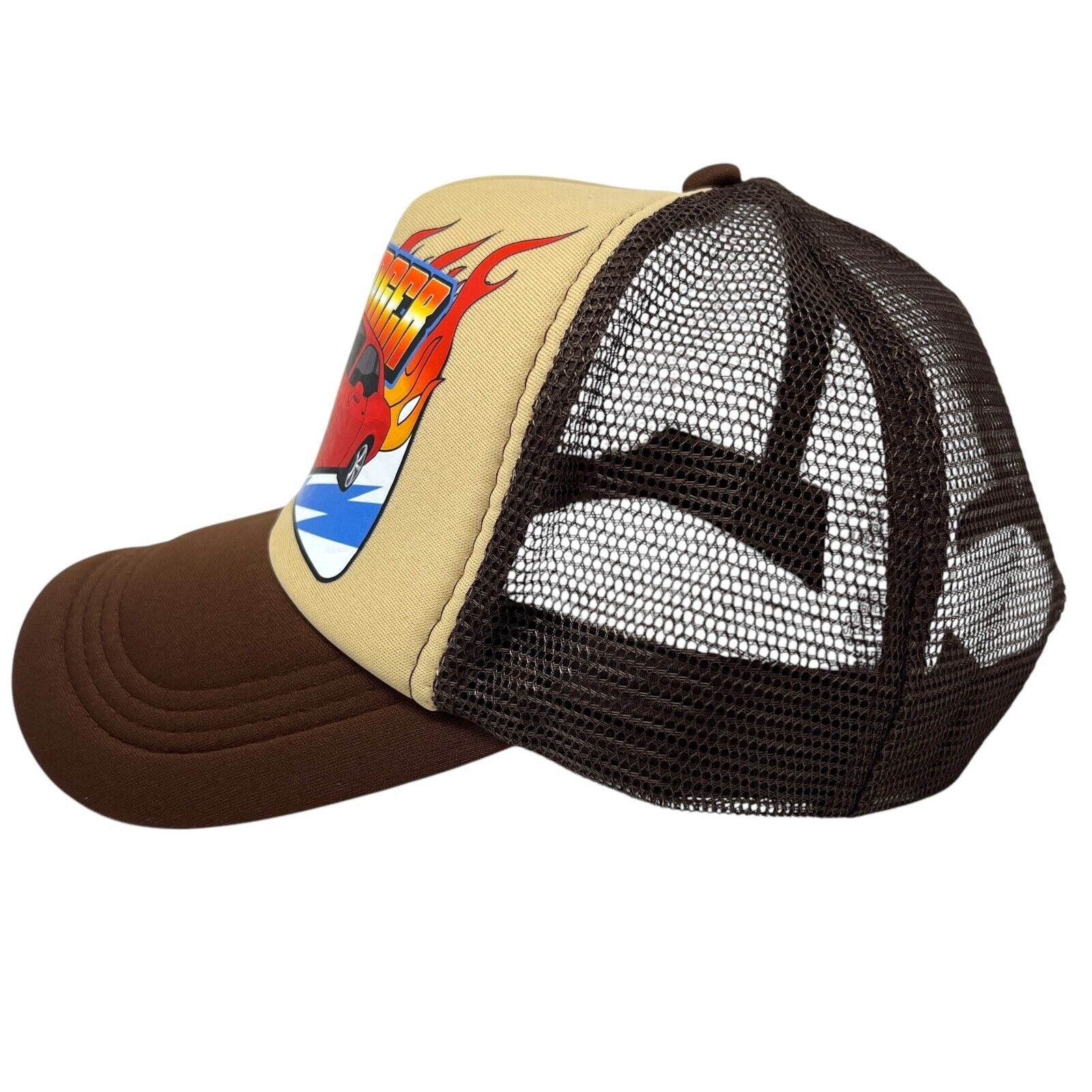 Reason Dodge Challenger Mesh Snapback Trucker Hat Cap Brown Size ONE SIZE - 5 Thumbnail