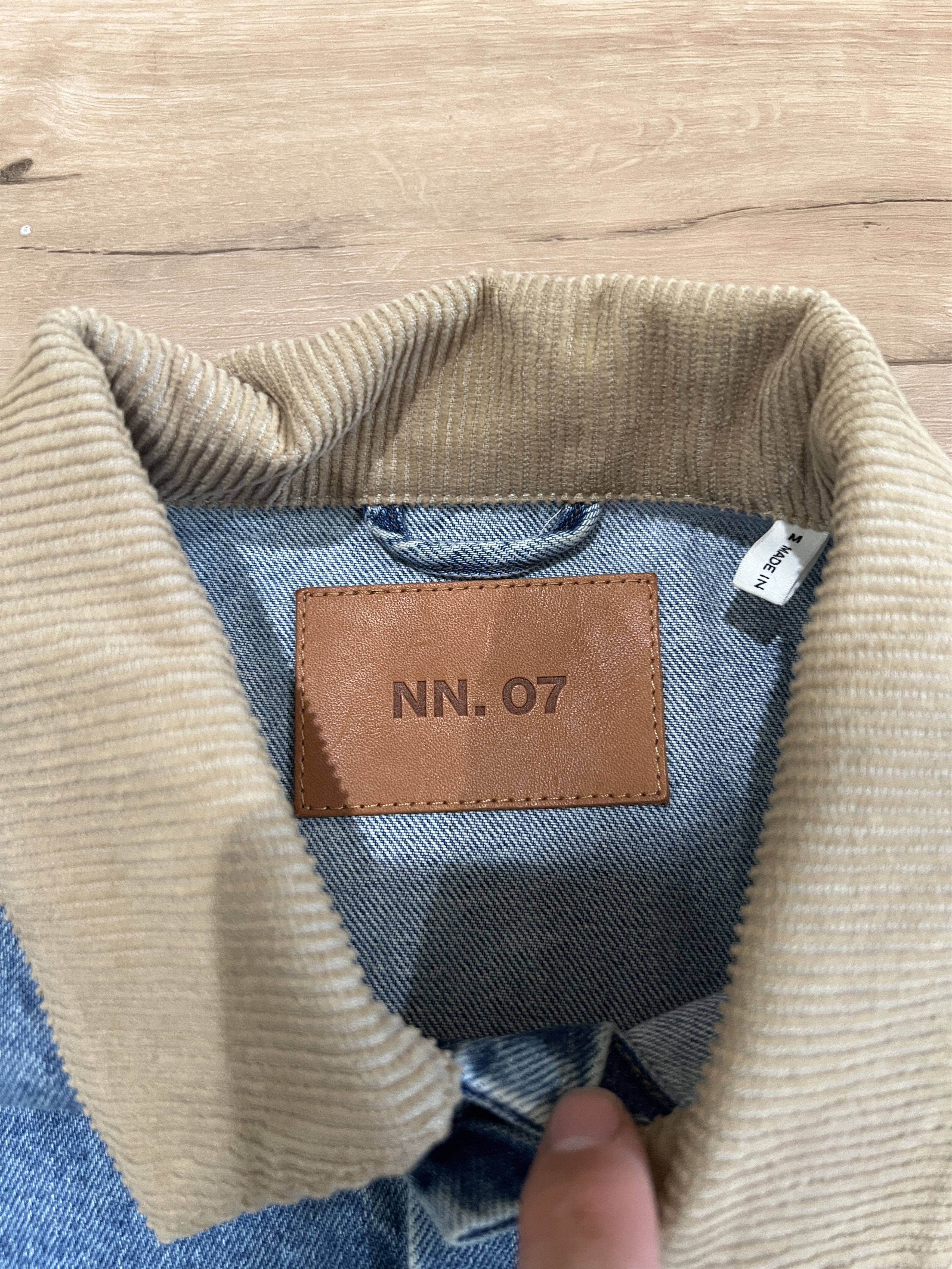 NN07 NN07 Blue Denim Jacket Corduroy Collar Button Up Overshirt Size US M / EU 48-50 / 2 - 3 Thumbnail