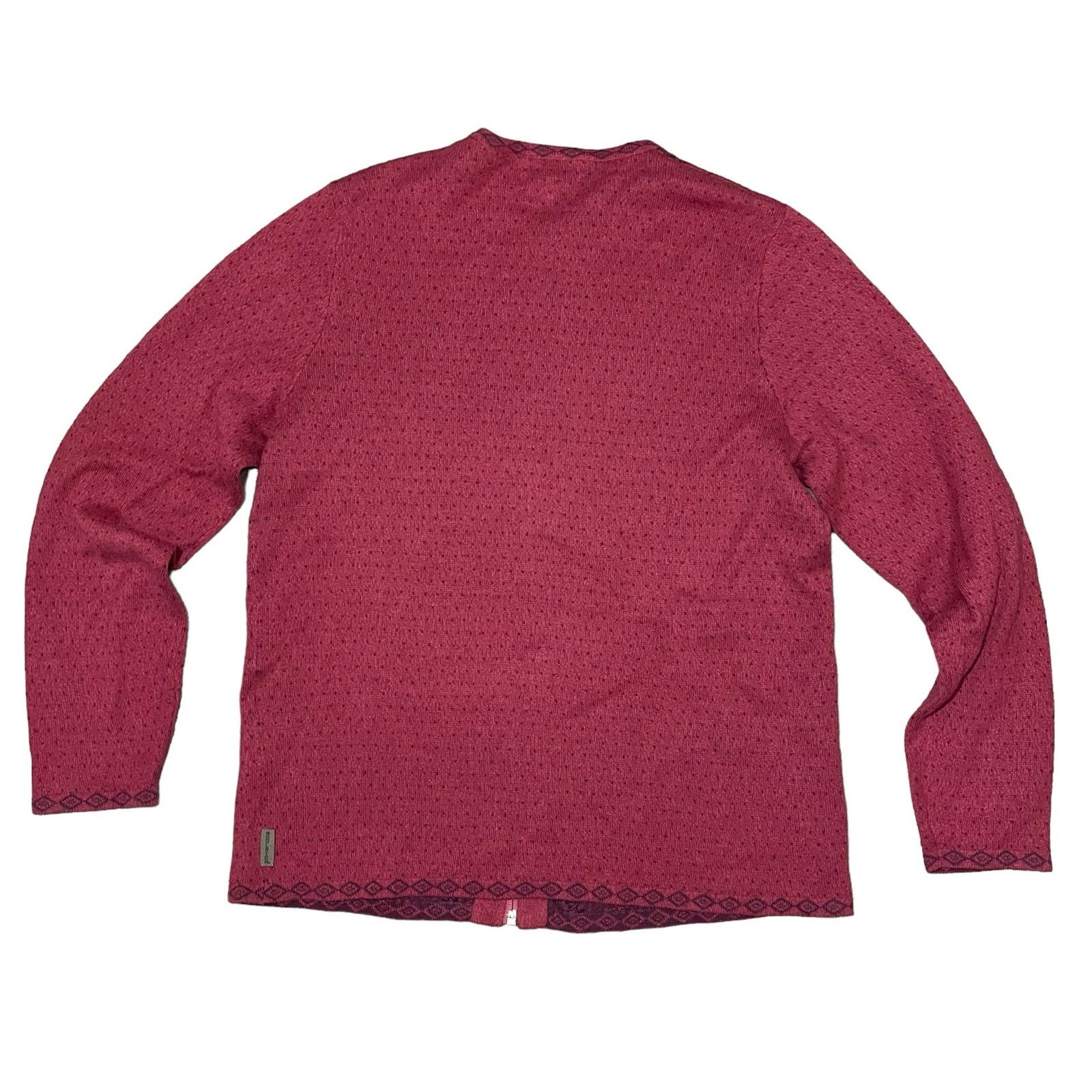 Woolrich Woolen Mills Woolrich Fair Isle Zip Up Cardigan Dahlia Magenta Pink Small Size S / US 4 / IT 40 - 8 Thumbnail