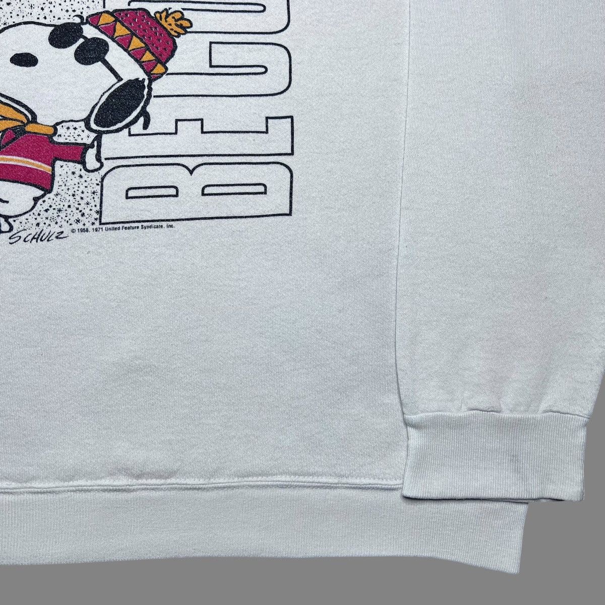 Peanuts × Vintage Vtg 80s Be Cool Snoopy Peanuts Winter Pullover Sweatshirt Size US L / EU 52-54 / 3 - 21 Thumbnail