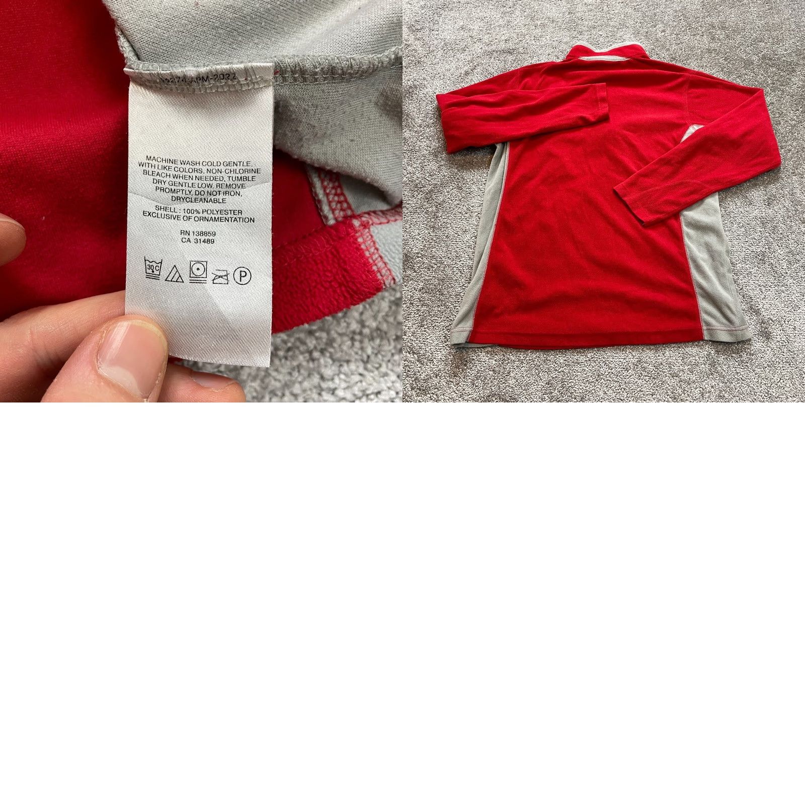 Logo 7 Columbia Jacket Mens Small Red Long Sleeve Fleece 1/4 Zip Logo Active Adult Shirt Size US S / EU 44-46 / 1 - 8 Thumbnail