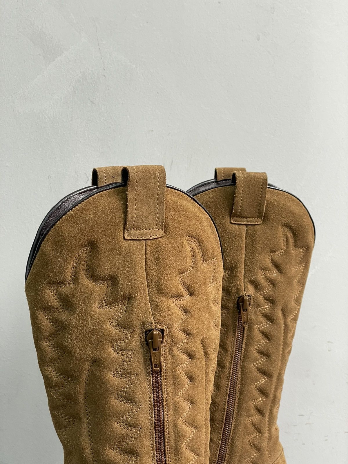 Western Rise suede americana Western high ankle moto boots guidi style Size US 8 / EU 41 - 8 Thumbnail