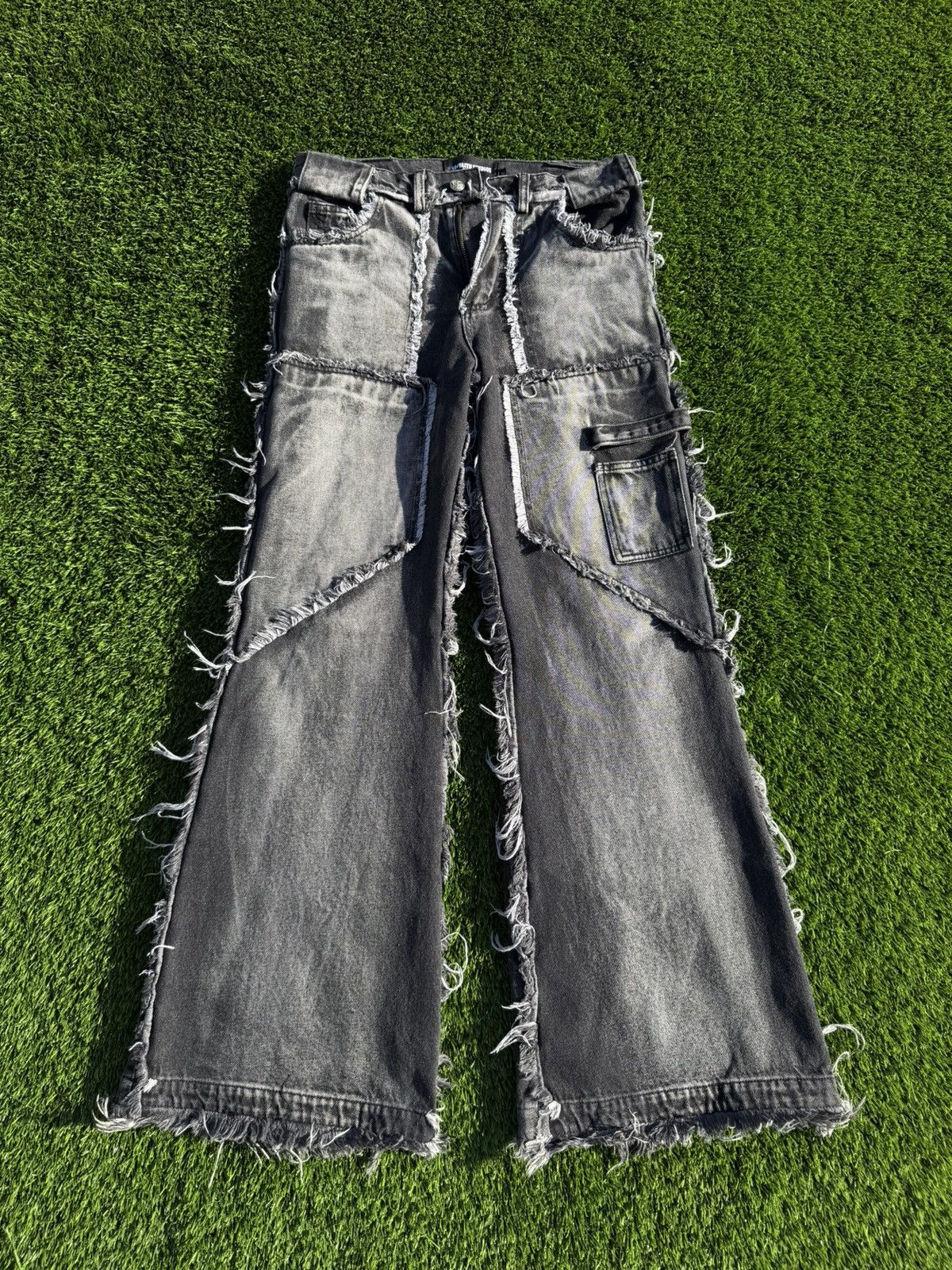 No Faith Studios Flared Denim | Grailed