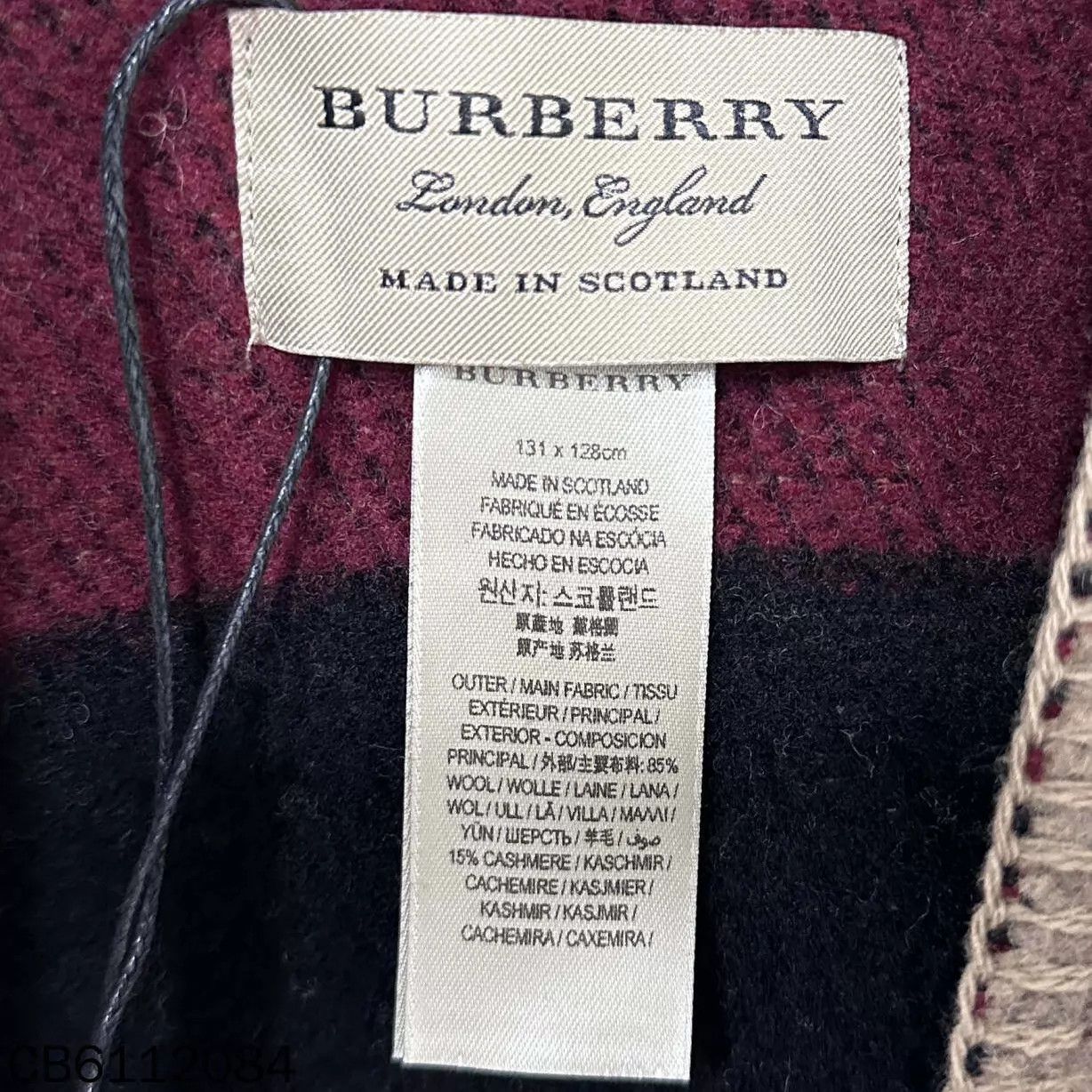 Burberry Burberry check wool shawl 131x128cm Size ONE SIZE - 4 Thumbnail
