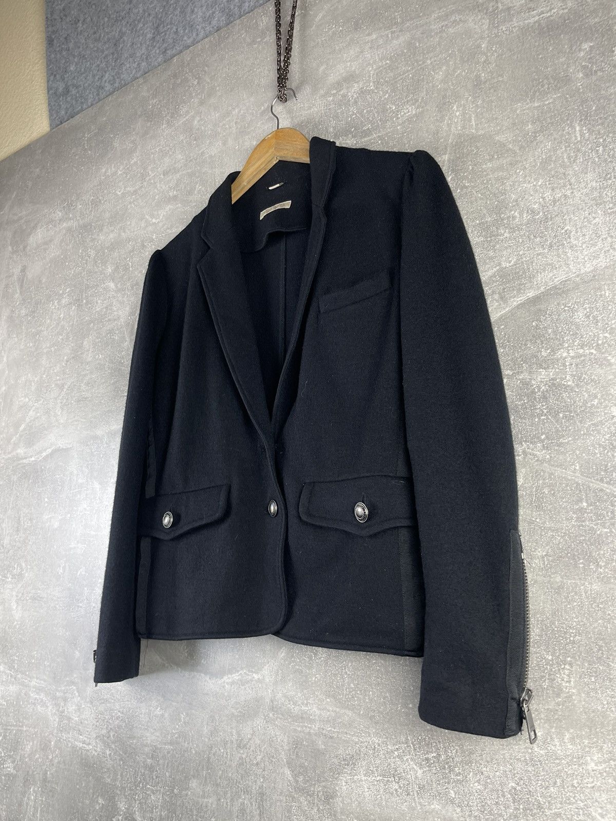 Burberry Burberry Brit Wool Tailored Blazer Jacket Black Size M Size M / US 6-8 / IT 42-44 - 3 Thumbnail