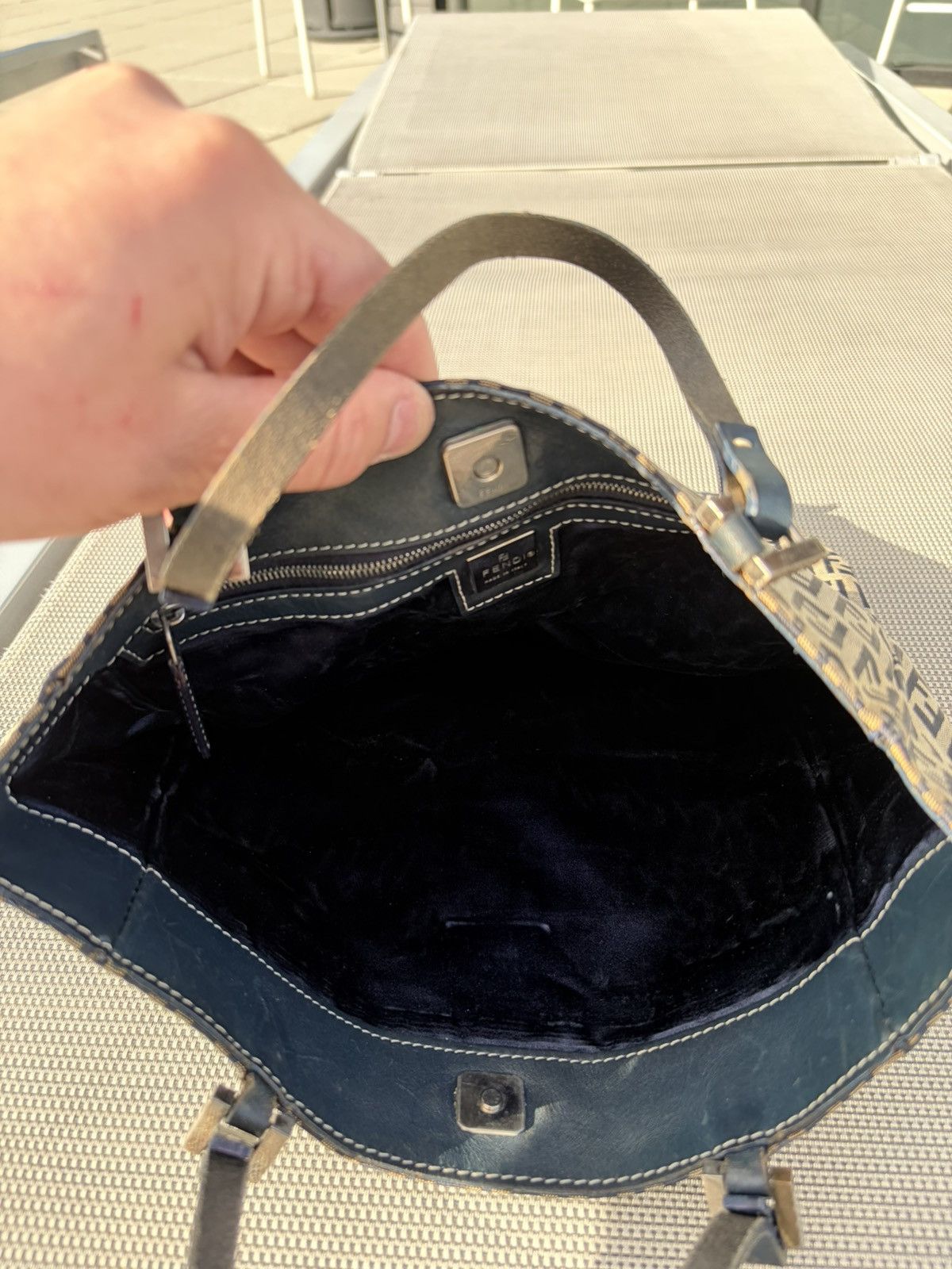 Fendi Fendi Zucchino Canvas Tote Bag Size ONE SIZE - 9 Thumbnail