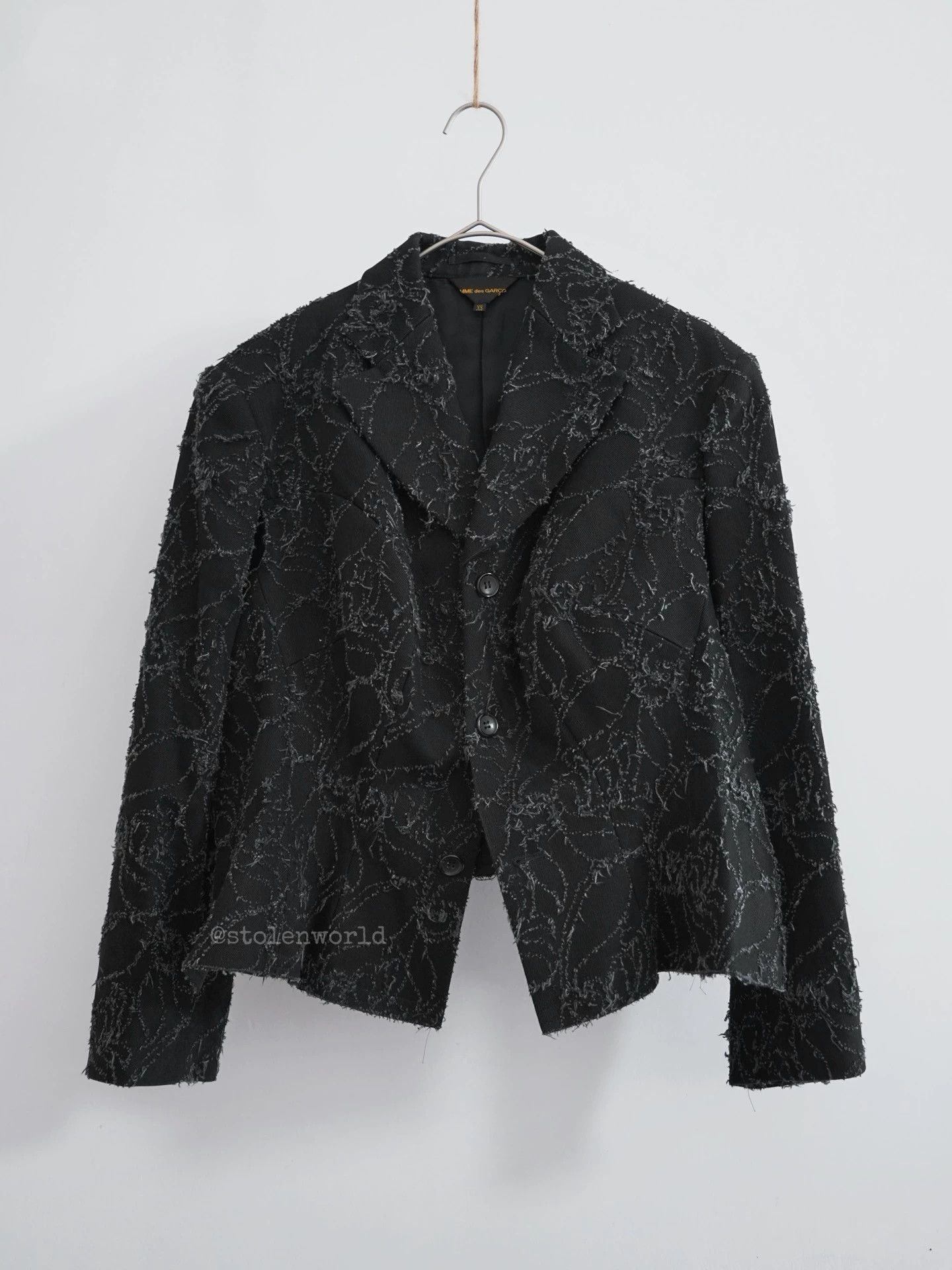 Comme des Garcons COMME DES GARÇONS 2023SS Deconstructed Denim Split Blazer Size XS / US 0-2 / IT 36-38 - 1 Thumbnail