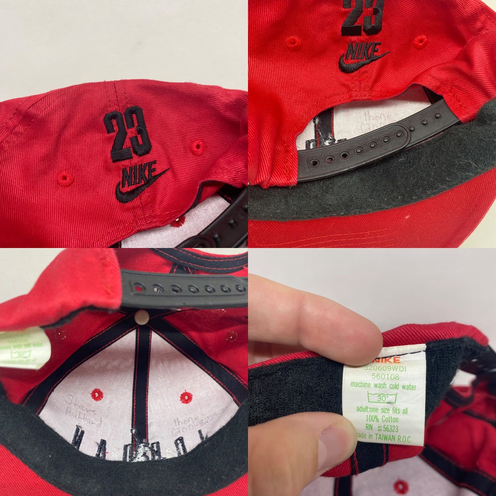 Nike VINTAGE Nike Michael Jordan Air 23 Red Snapback Hat Jumpman OG Logo Bulls 90s Size ONE SIZE - 8 Thumbnail