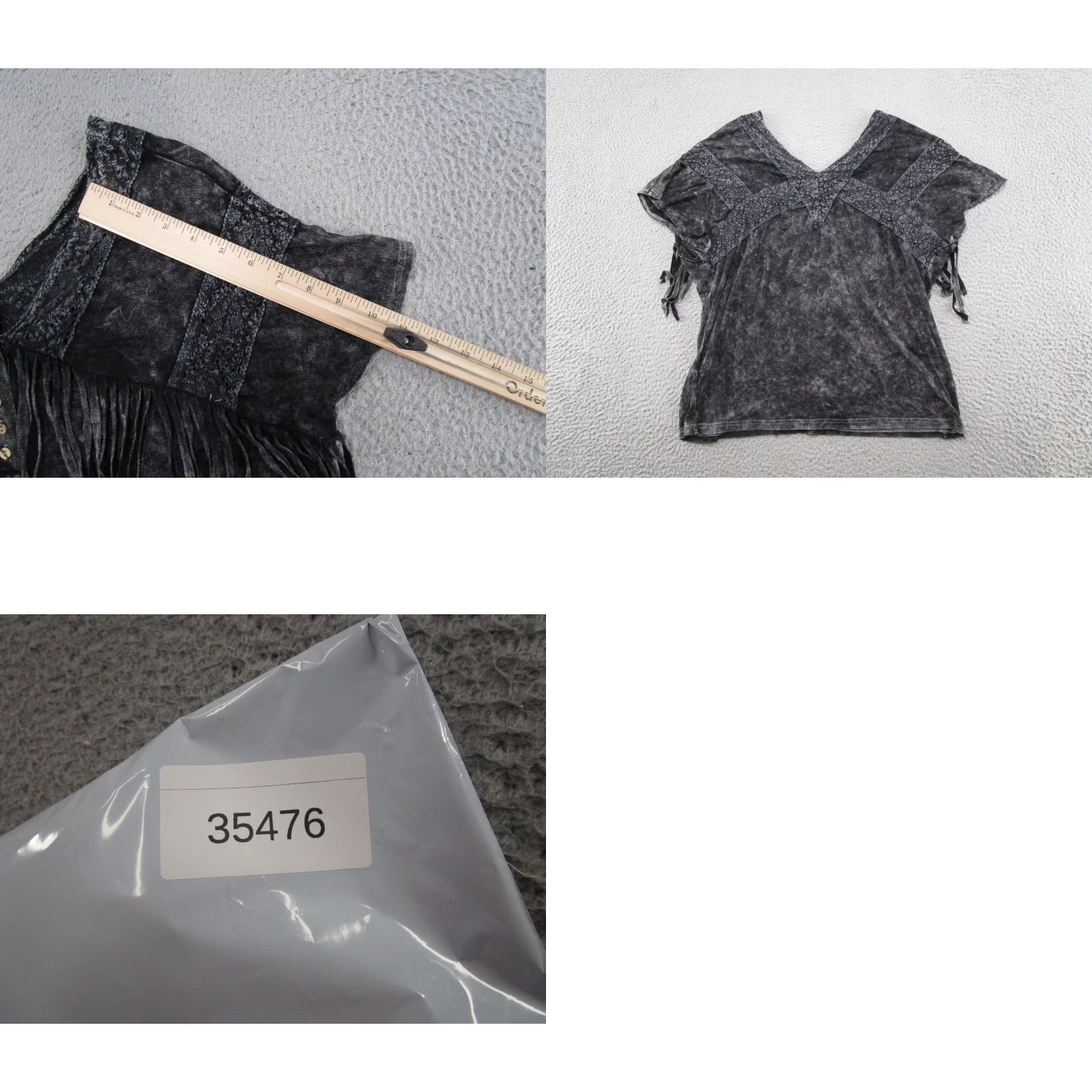 Vintage **Sterling & Stitch Black Western Fringe T-Shirt Size M** User: Sterling & Stitch Black Western Fringe T-Shirt Size M Size M / US 6-8 / IT 42-44 - 8 Thumbnail