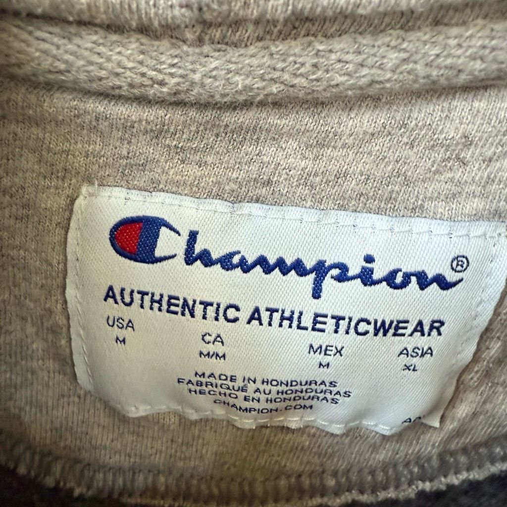 Champion Champion Charcoal Grey Appliqué Embroidered Hoodie M Size US M / EU 48-50 / 2 - 6 Thumbnail