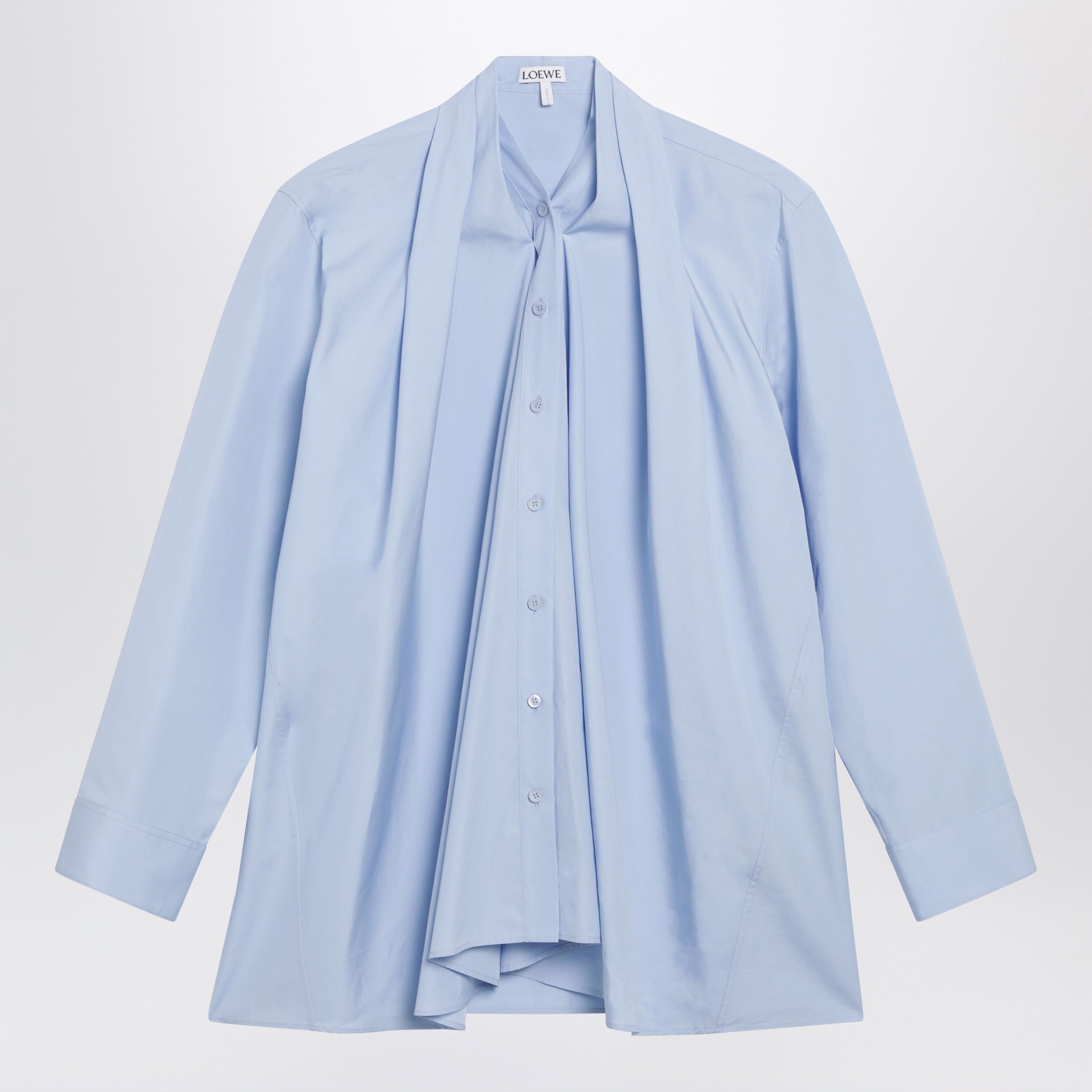 Loewe Loewe Cotton Poplin Shirt With Draping Size XS / US 0-2 / IT 36-38 - 1 Thumbnail