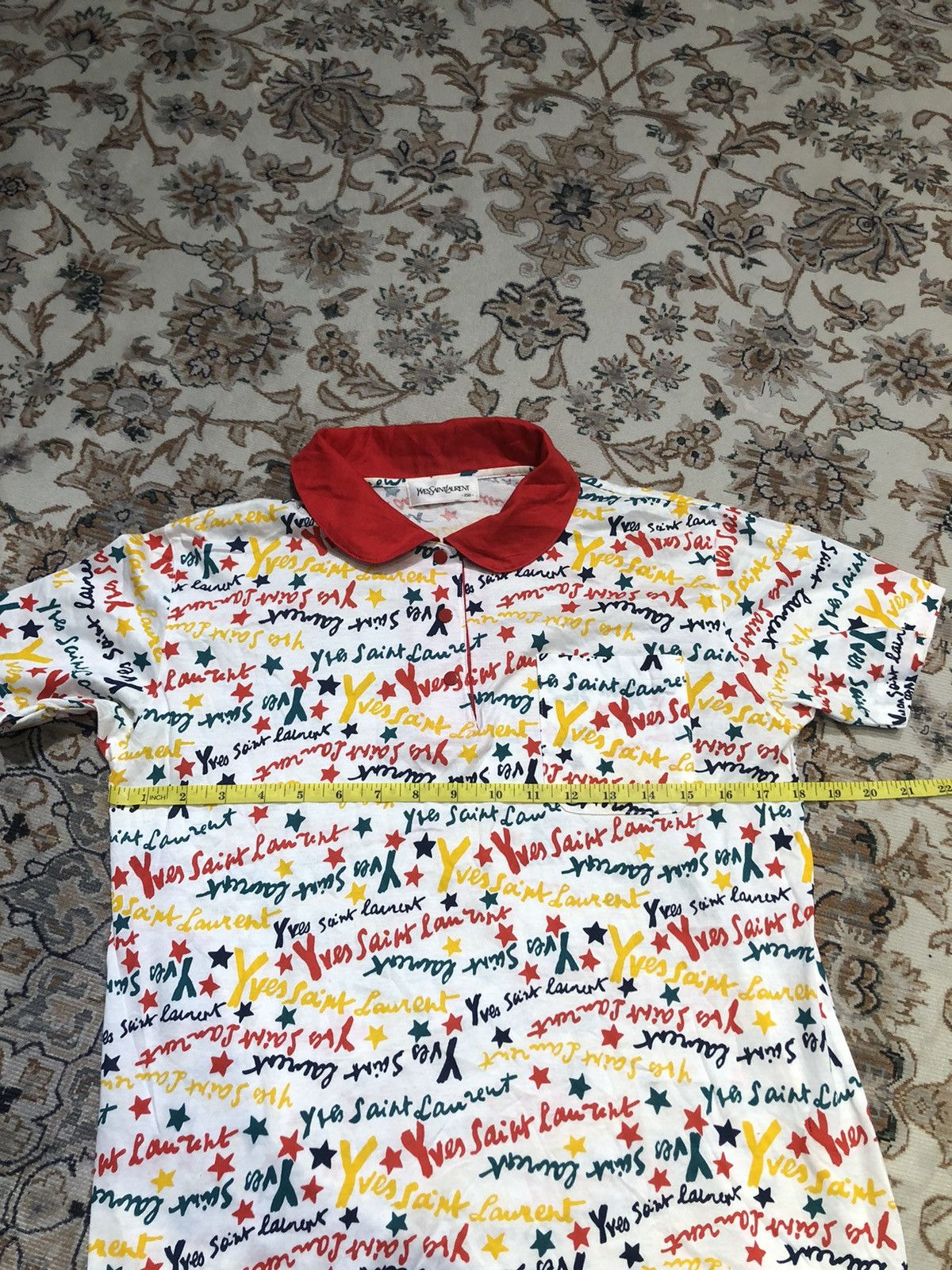 Yves Saint Laurent YVES SAINT LAUREN FULL PRINT POLO TEES Size US XS / EU 42 / 0 - 11 Thumbnail