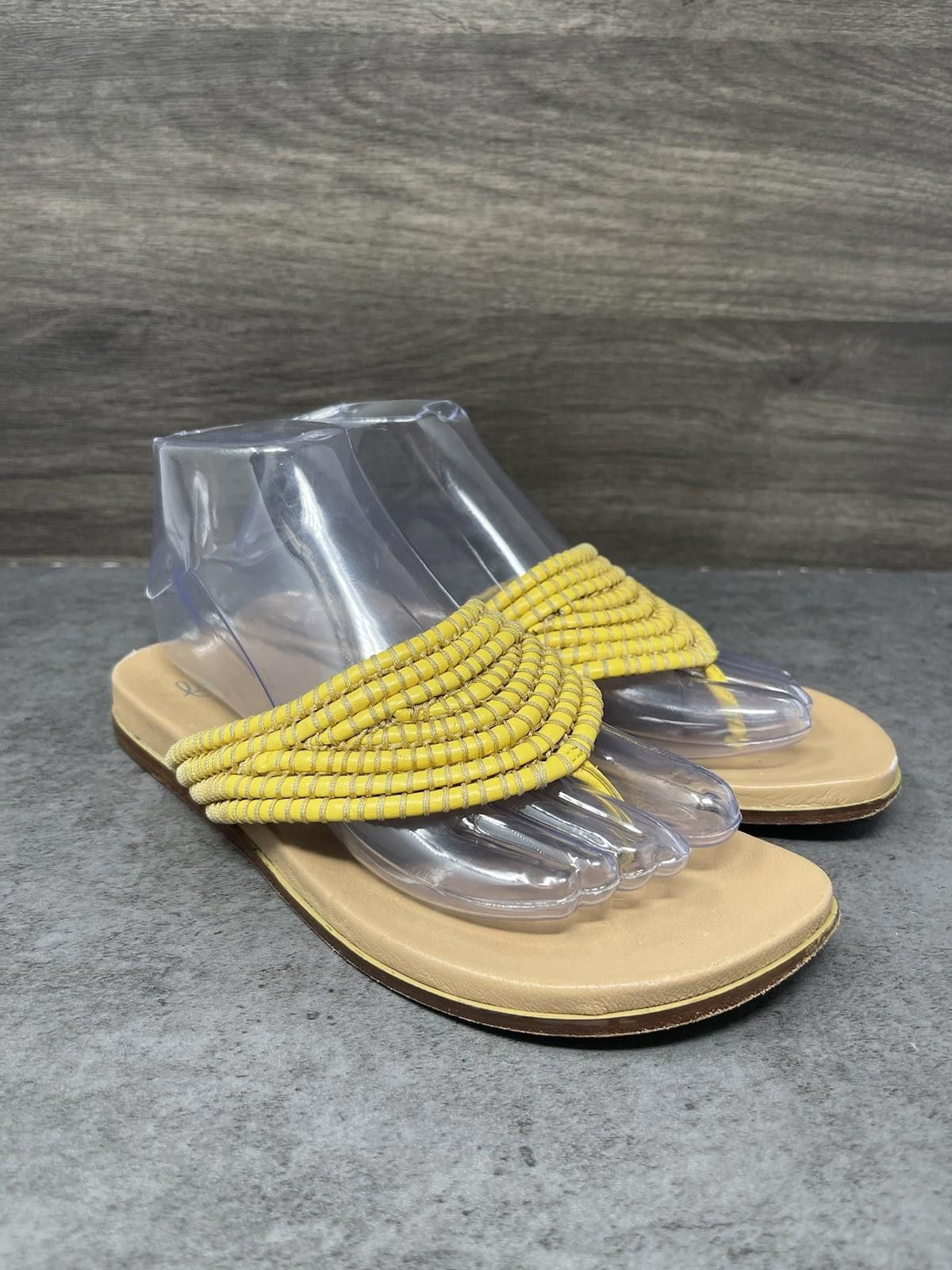 Donald Pliner Donald J Pilner Sandals Womens Size 7.5 Yellow Lisa Leather Size US 7.5 / IT 37.5 - 4 Thumbnail
