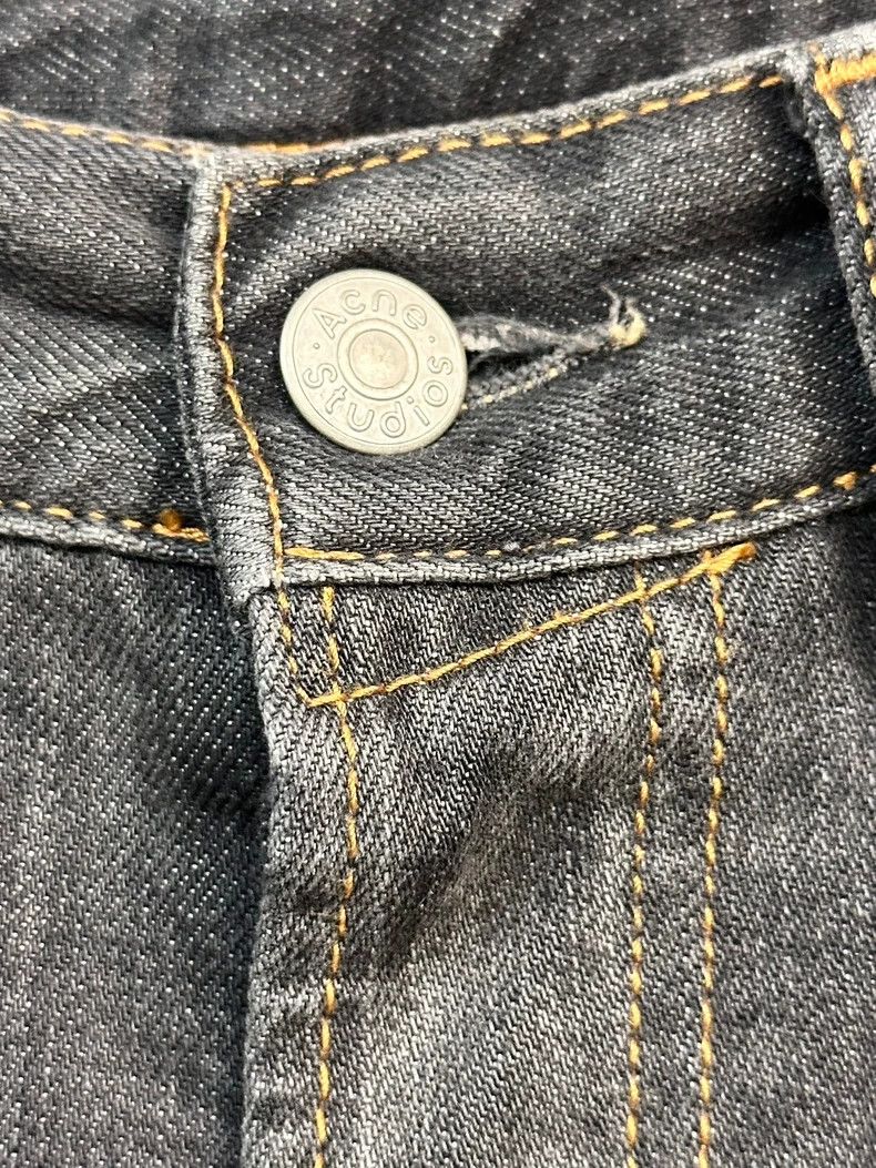 Acne Studios acne studios Black wide-leg jeans stained with ink and dir Size US 26 / EU 42 - 4 Thumbnail