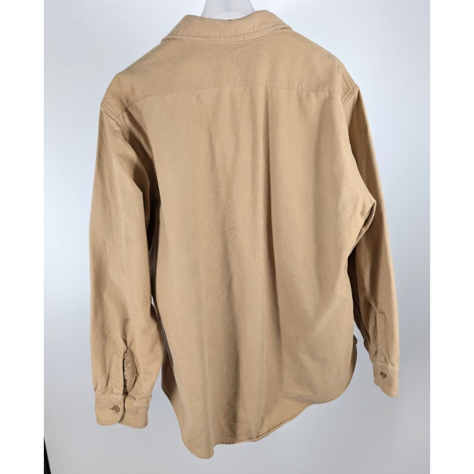 Vintage VINTAGE Deerskin Trading Post Shirt Jacket 60s Chamois Moleskin Cotton Tan 46 Long Sleeve Rockabilly Mens Size US XXL / EU 58 / 5 - 3 Thumbnail
