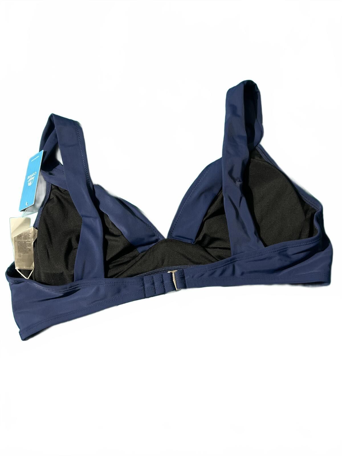 Other Cupshe Navy Blue Bikini Top with Tags L top only Size L / US 10 / IT 46 - 5 Thumbnail