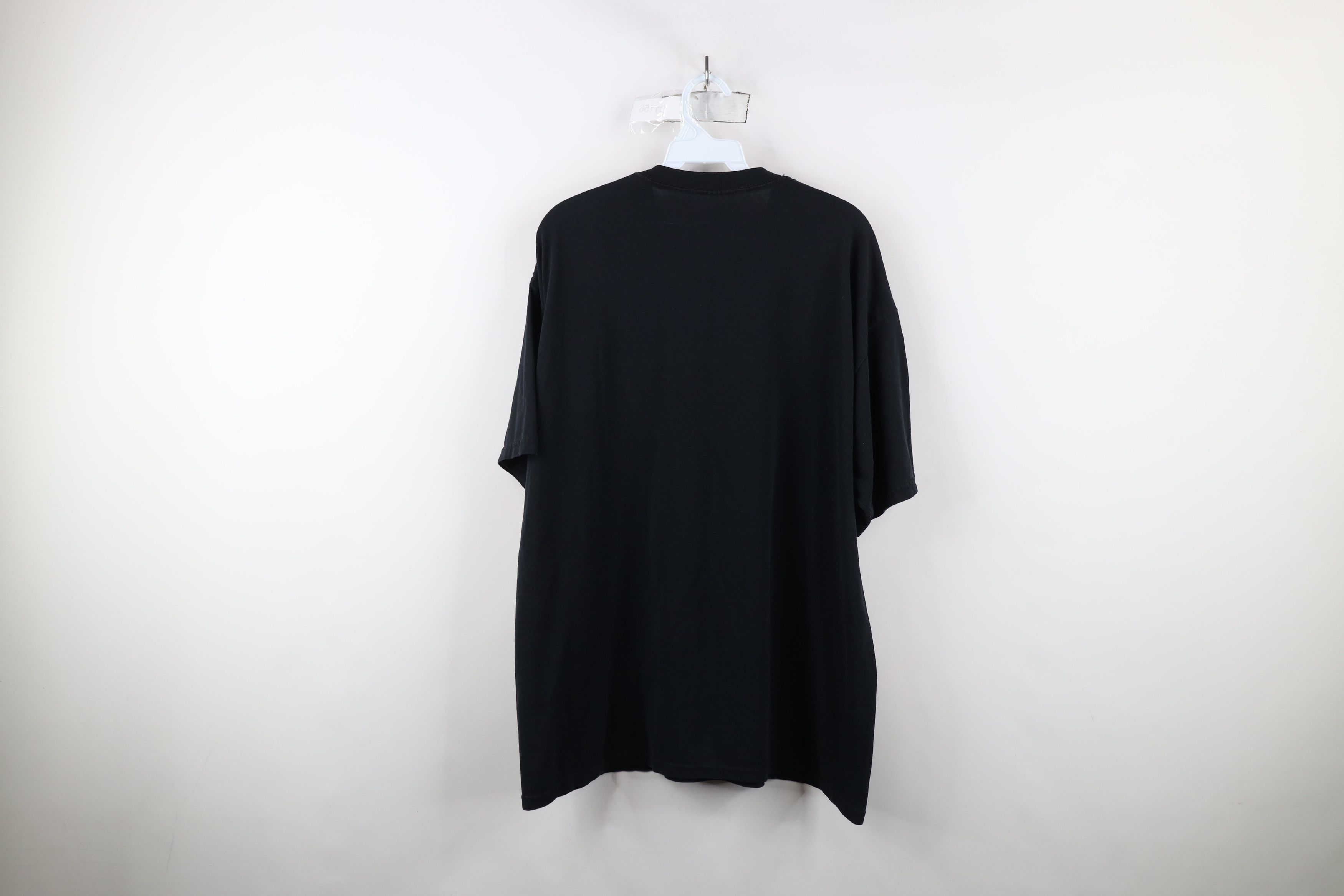 Vintage Vintage 90s Streetwear Heavyweight Cotton T-Shirt Black Size US XL / EU 56 / 4 - 10 Thumbnail