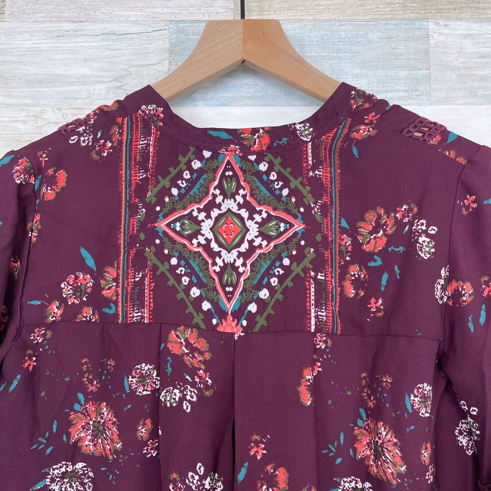 Other Knox Rose Floral Crochet Lace Peasant Blouse Womens XS Size XS / US 0-2 / IT 36-38 - 5 Thumbnail