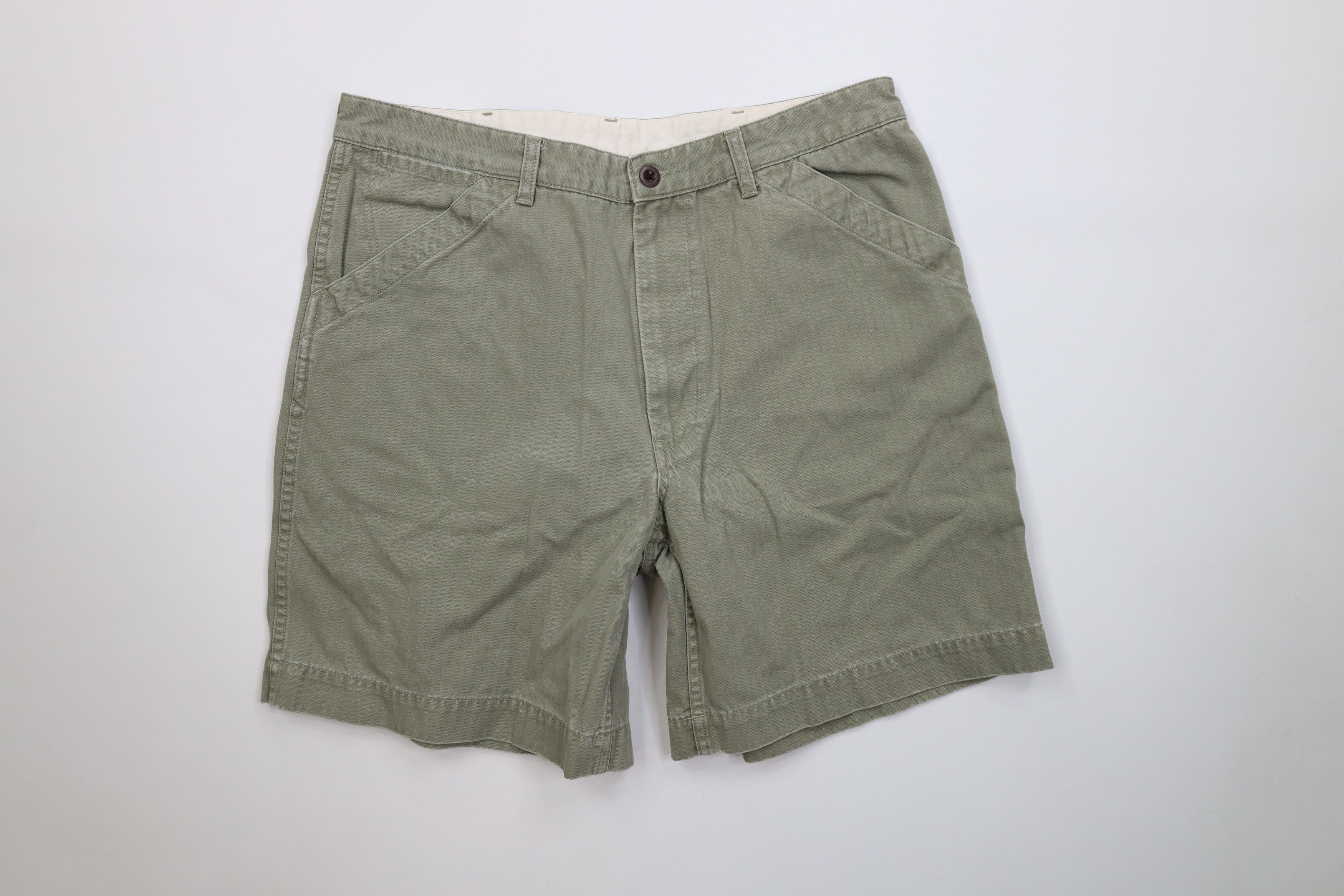 Ralph Lauren Vintage 90s Polo Sport Ralph Lauren HBT Workwear Shorts Size US 36 / EU 52 - 1 Thumbnail