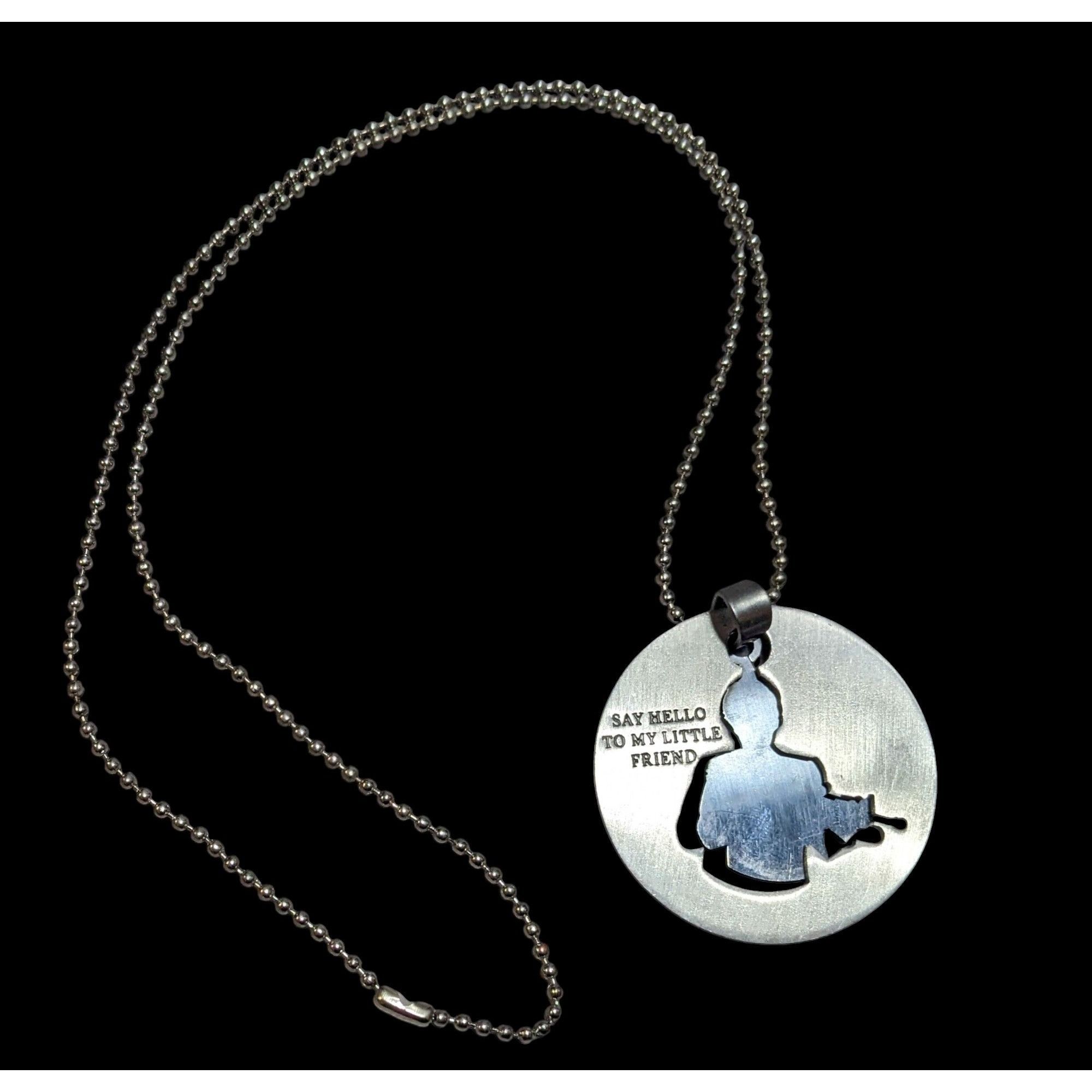 Other Scarface Silver Tone Cutout Pendant Necklace Size ONE SIZE - 1 Thumbnail