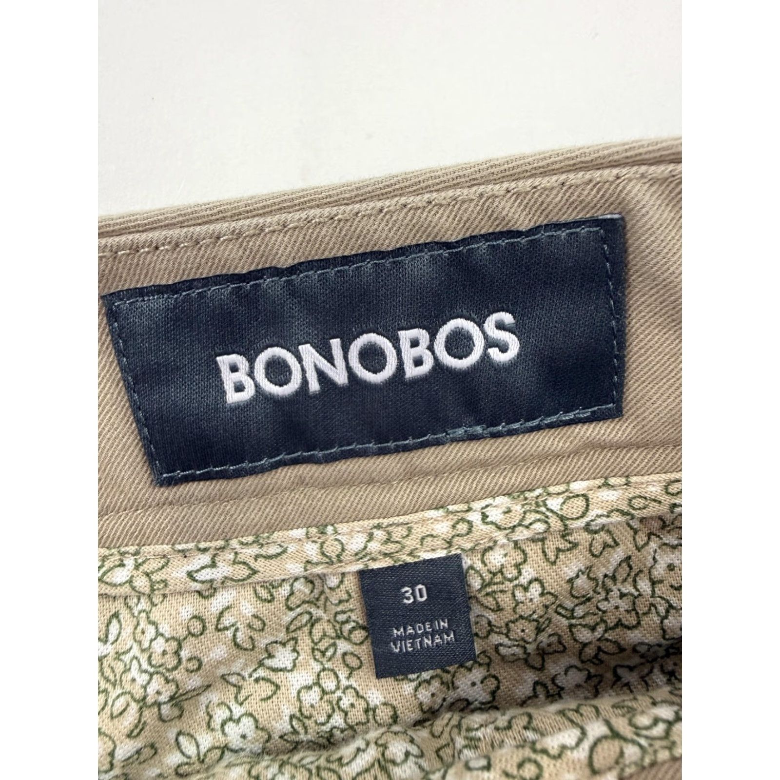 Bonobos Bonobos Shorts Mens 30 Beige Stretch Chino Flat Front 9 Inseam Casual Summer Size US 30 / EU 46 - 3 Thumbnail