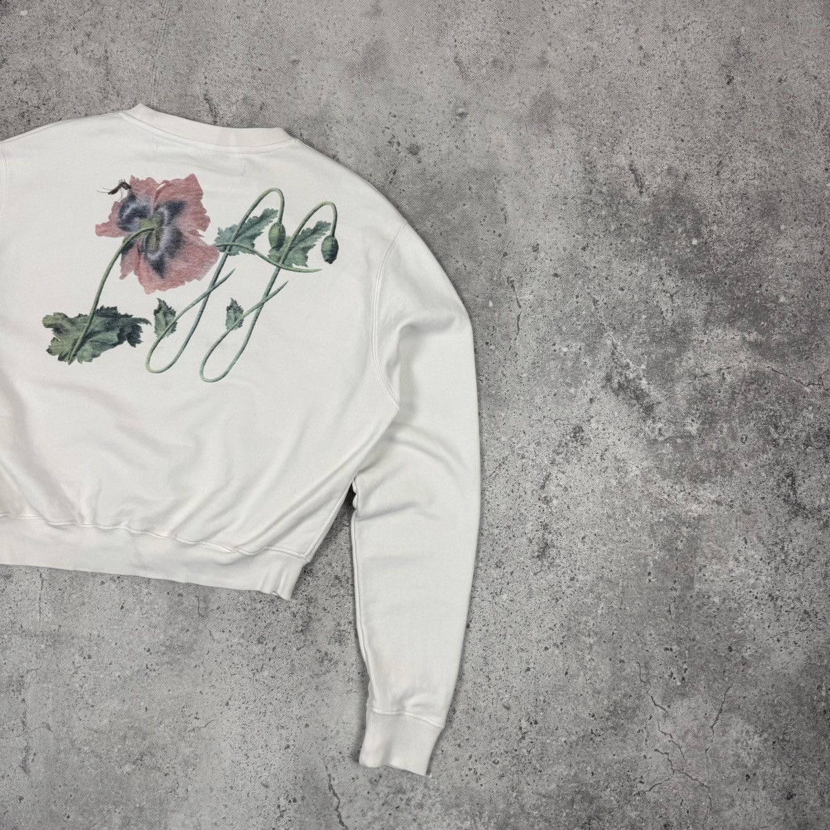 Off-White Off-White Floral Motif Crewneck Sweatshirt Size XS / US 0-2 / IT 36-38 - 8 Thumbnail