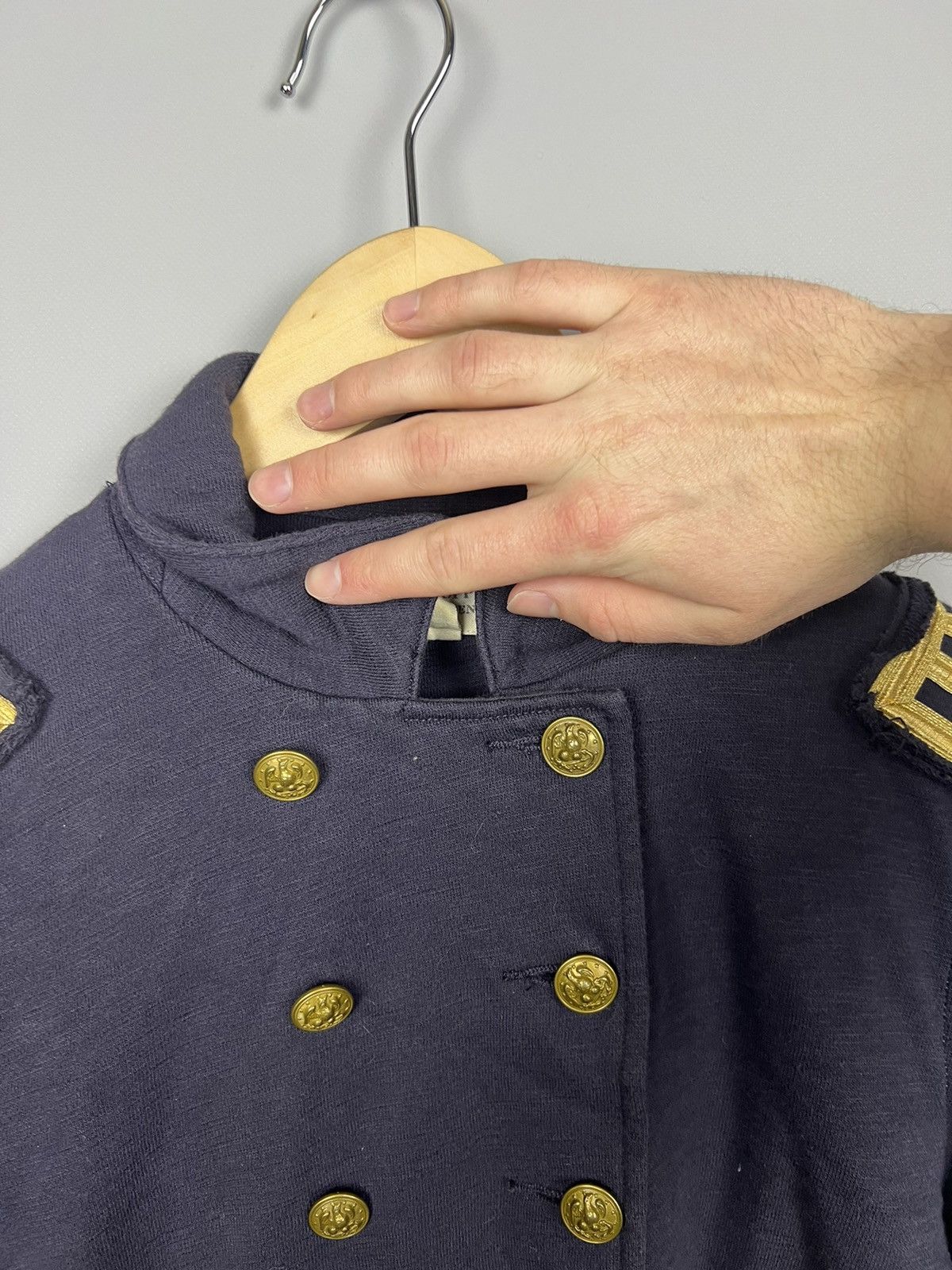 Denim & Supply Ralph Lauren M-L Denim Supply Ralph Lauren Military Blazer Denim Jacket Size L / US 10 / IT 46 - 4 Thumbnail