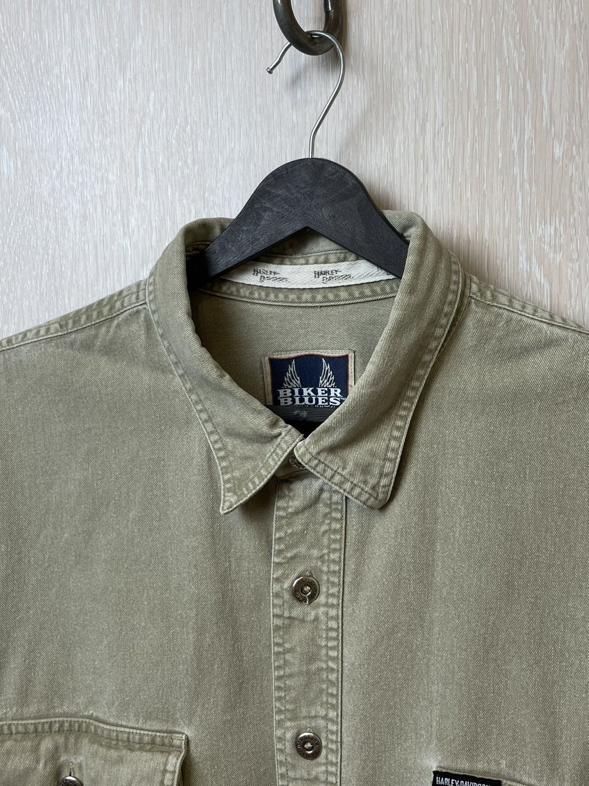 Band Tees × Harley Davidson × Vintage Vintage Harley Davidson Motorcycles Button Down Shirt Size US XXL / EU 58 / 5 - 7 Thumbnail