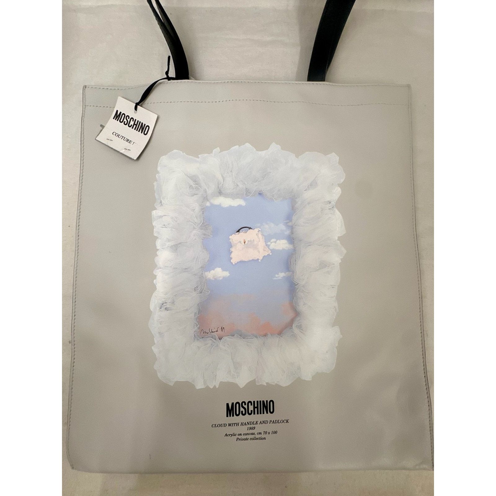 Moschino SS24 MOSCHINO COUTURE Leather Cloud & Padlock 1989 Tote Bag Size ONE SIZE - 6 Thumbnail