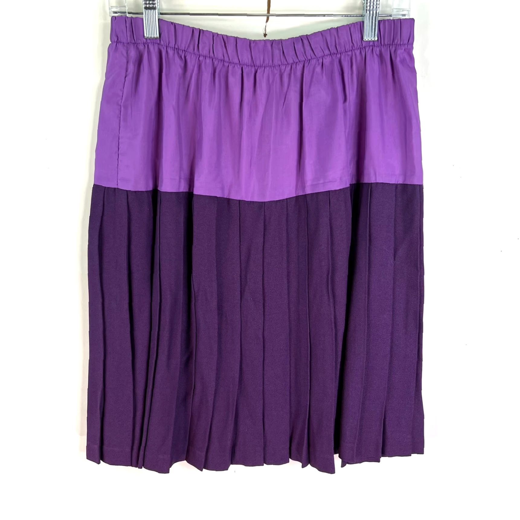 Vintage VINTAGE 1980s Purple 2 Tone Skirt 80s Womens Size 12 Made in USA Size 32" / US 10 / IT 46 - 3 Thumbnail