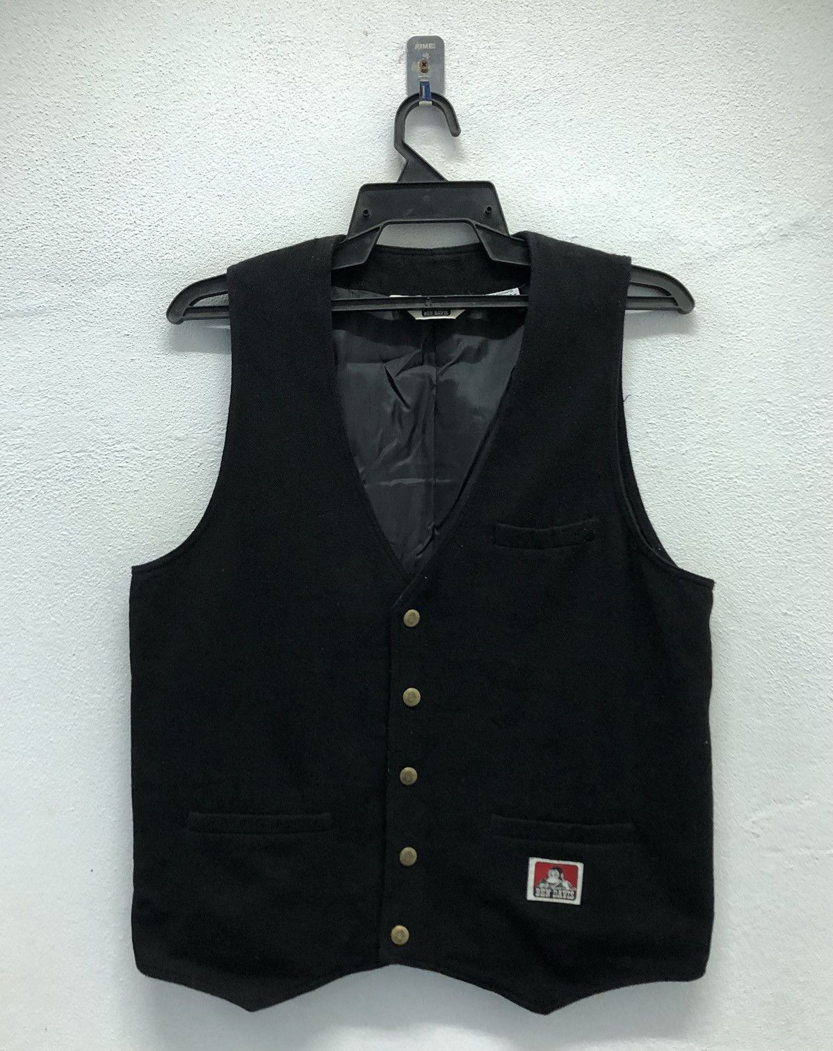 Ben Davis × Vintage Ben Davis Wool Blend Work Vest - Black - Size L Size US L / EU 52-54 / 3 - 1 Thumbnail