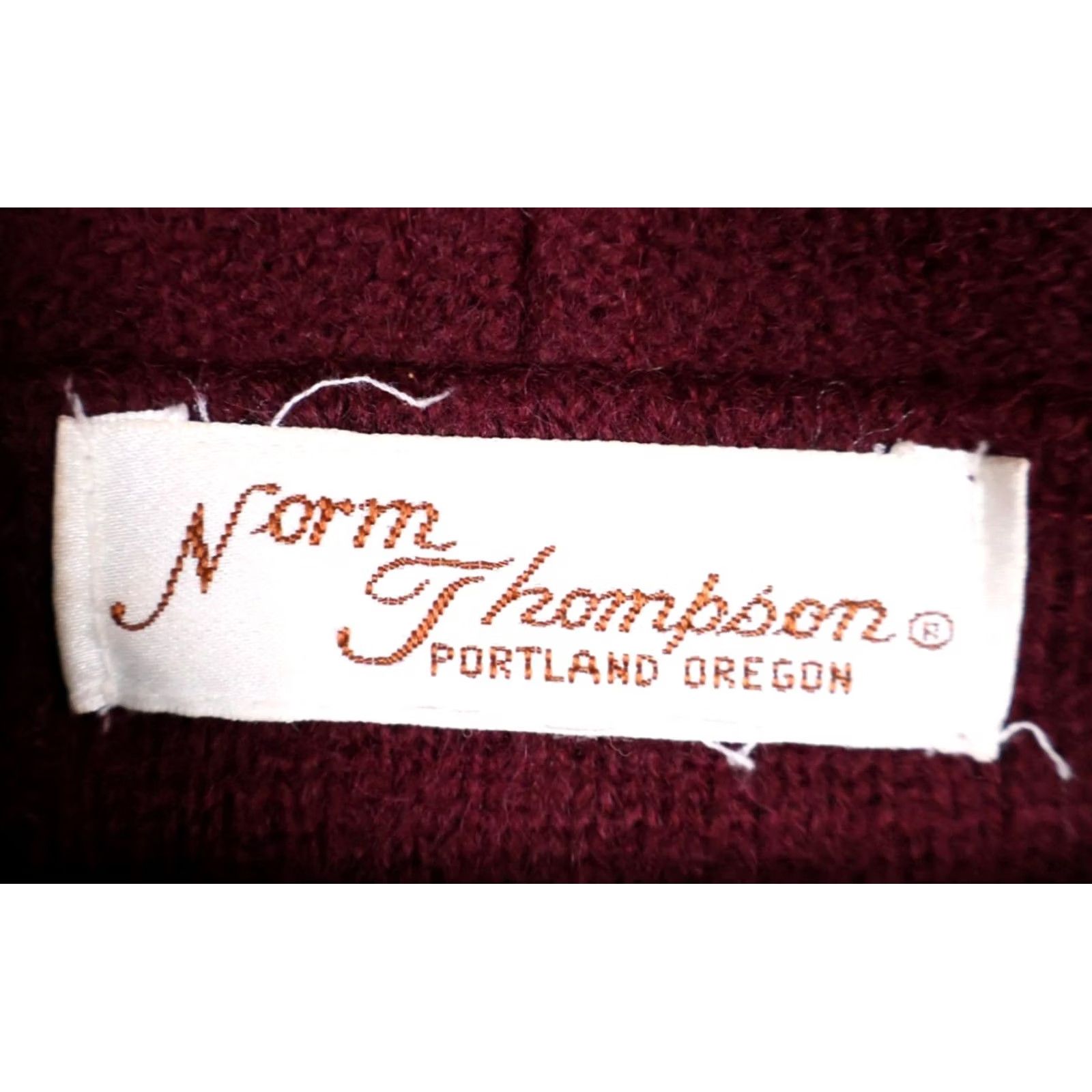 Jim Thompson VINTAGE Norm Thompson Cardigan Sweater Wool Dark Red Shawl Collar Womens XL Classic Retro Size XL / US 12-14 / IT 48-50 - 3 Thumbnail