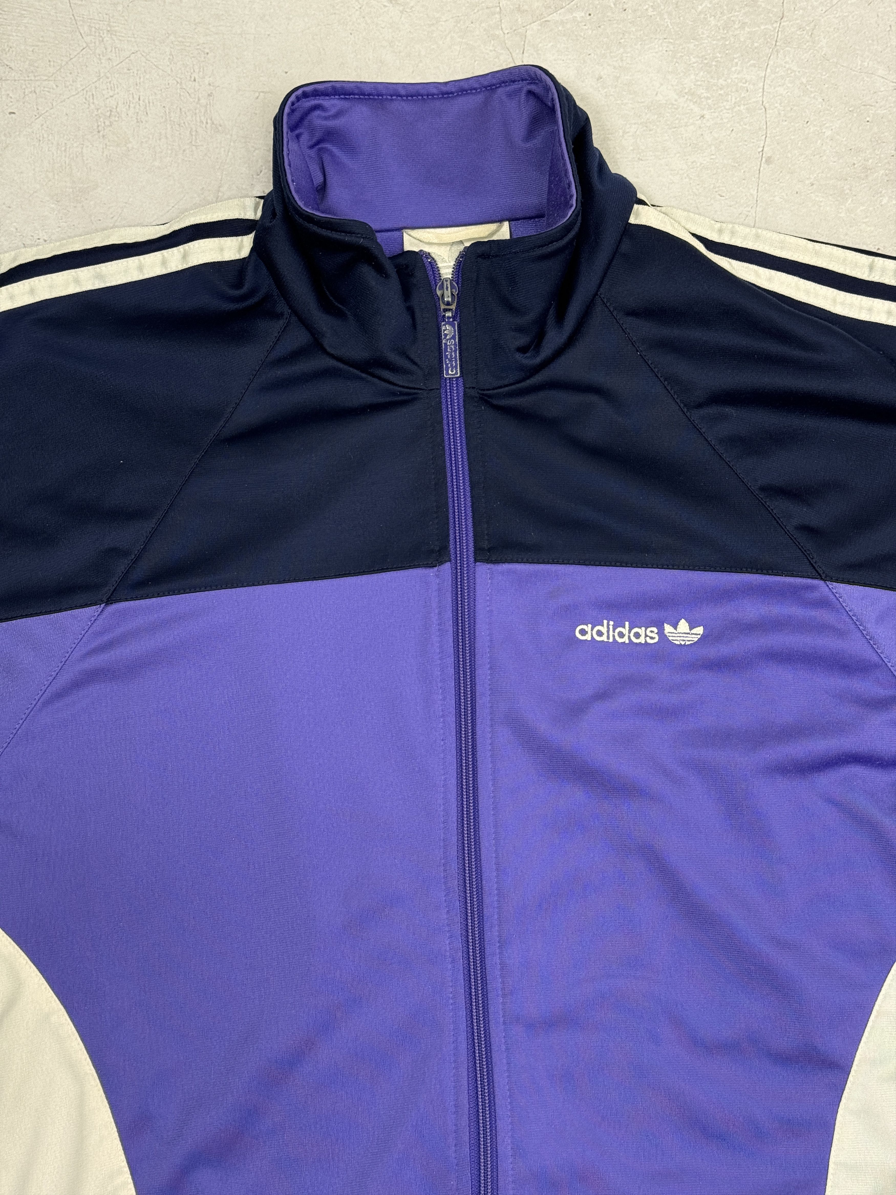 Adidas × Vintage Vintage Adidas Track Jacket Purple & Dark Blue Size US L / EU 52-54 / 3 - 3 Thumbnail