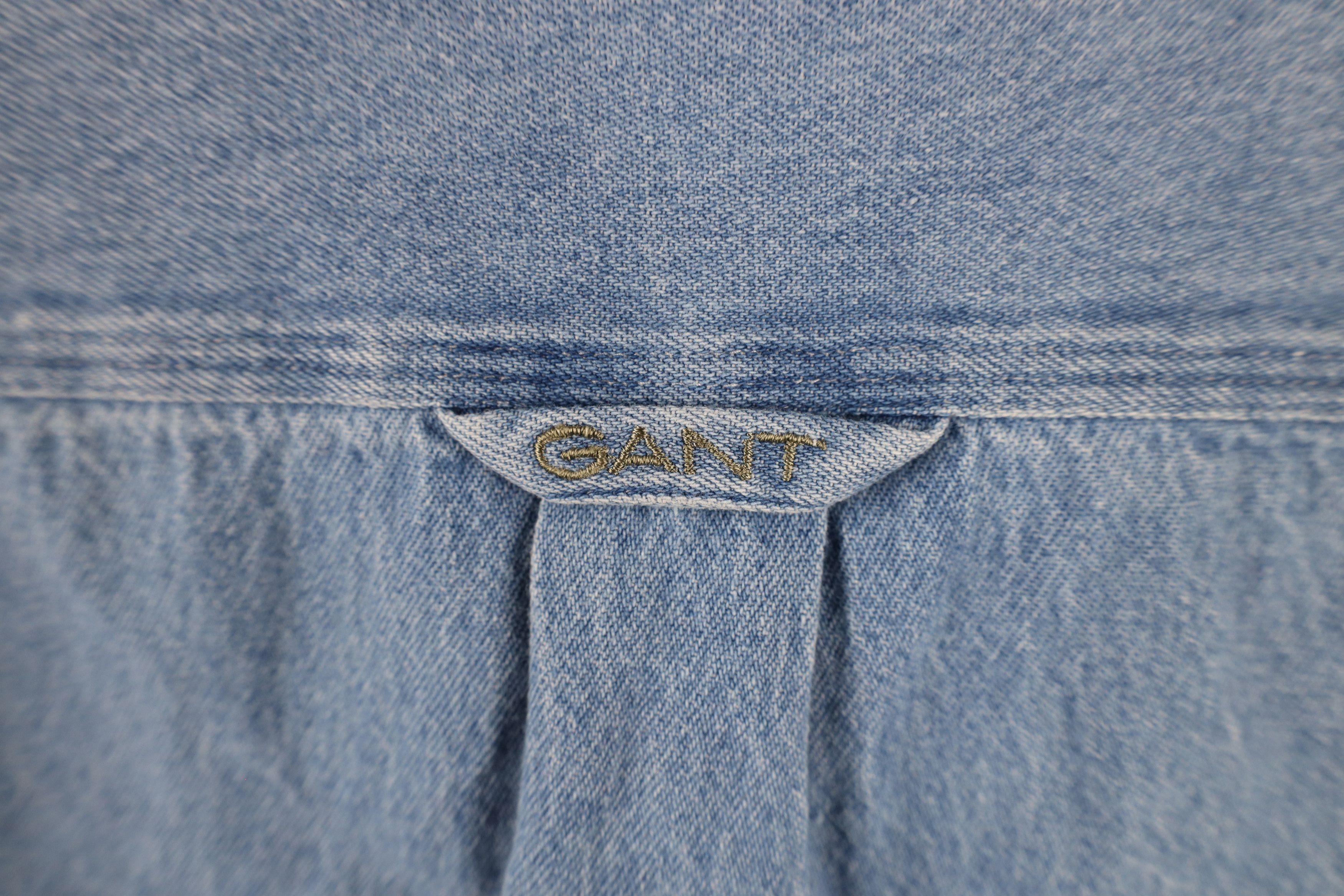 Vintage Vintage 90s Streetwear Jean Button Down Shirt Blue Indigo Size US L / EU 52-54 / 3 - 10 Thumbnail