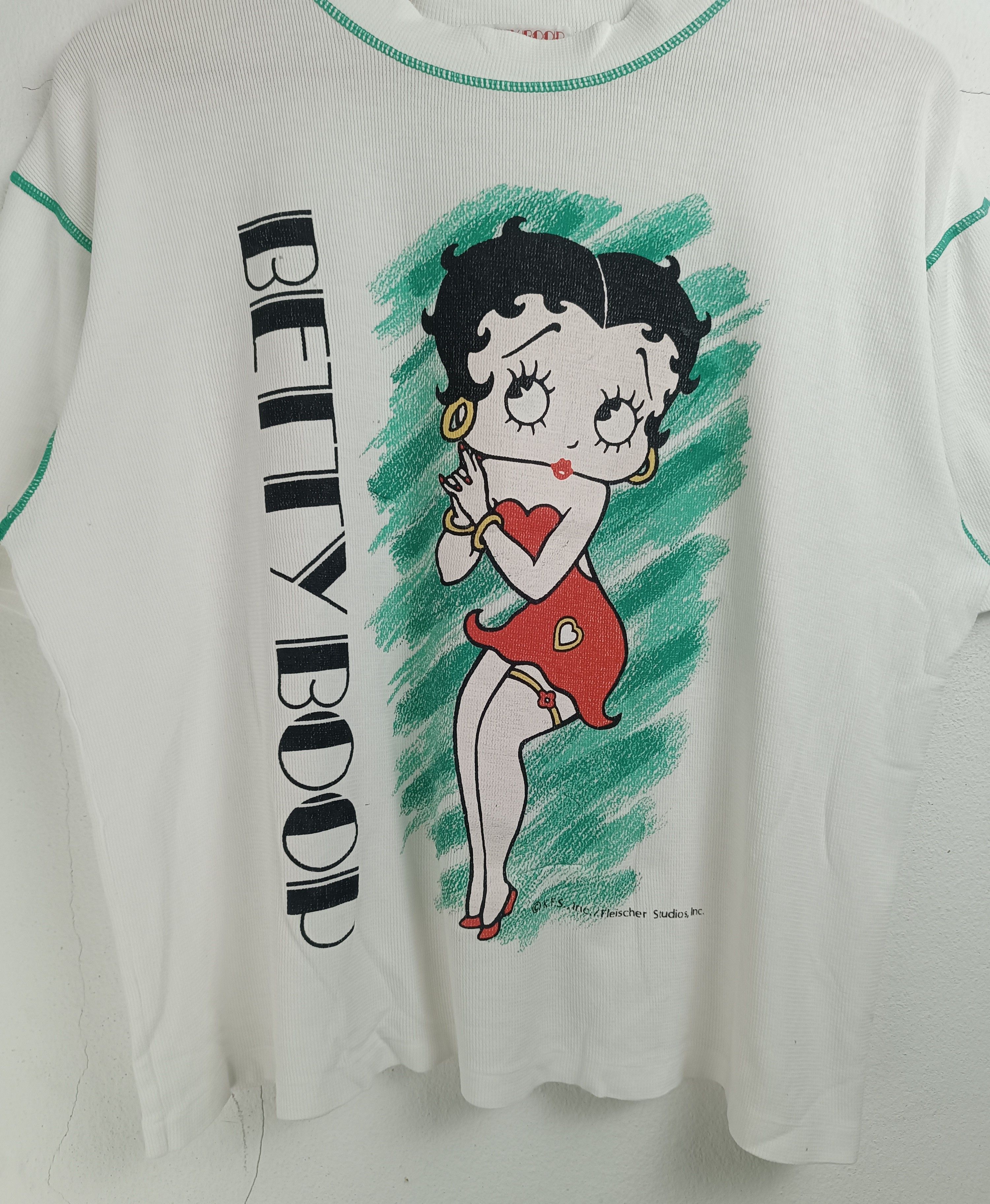 Vintage VINTAGE 90'S BETTY BOOP CROP TOP STYLE VERY RARE TEE Size US L / EU 52-54 / 3 - 7 Thumbnail