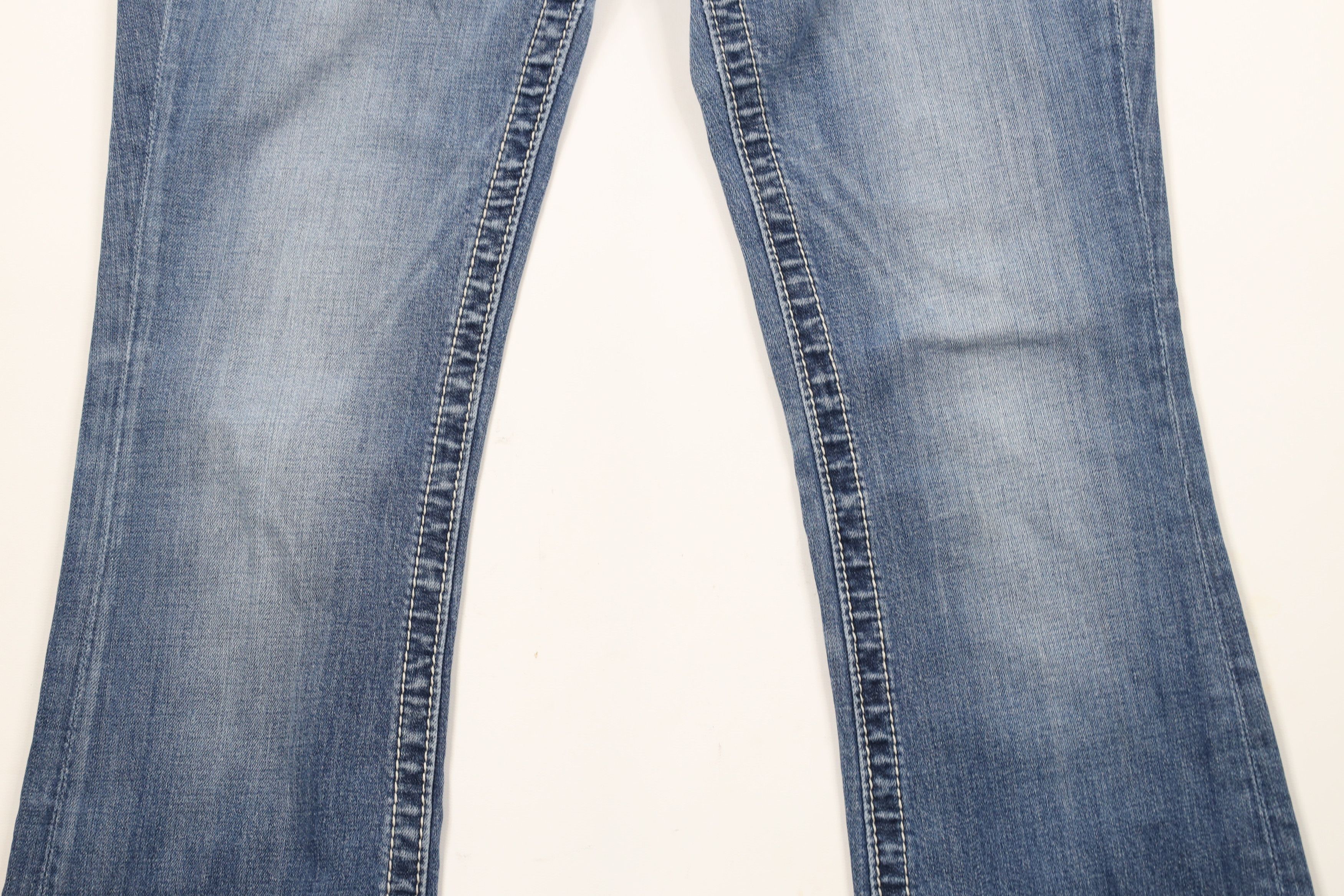 Miss Me × Vintage Miss Me Thick Stitch Sequin Flared Bootcut Denim Jeans Size 29" - 3 Thumbnail
