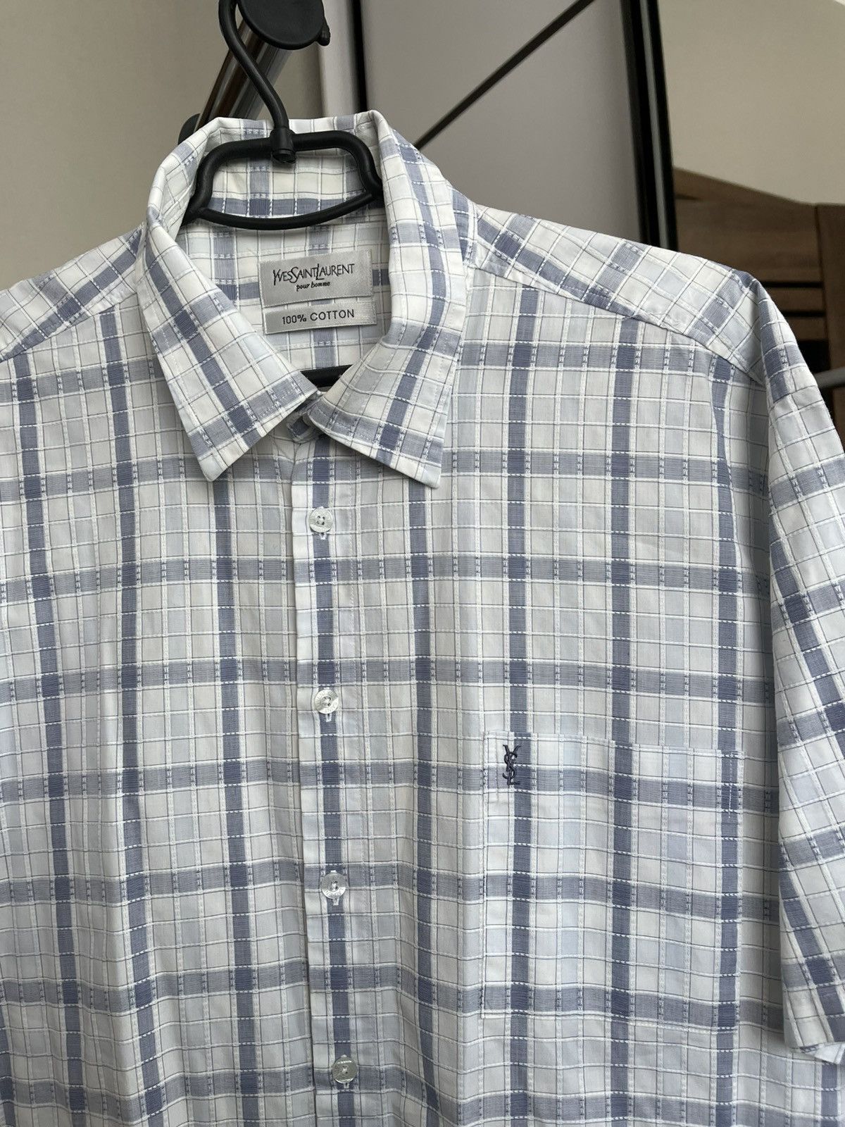 Vintage Yves Saint Laurent YSL Checked Shirt Button Up Size US XL / EU 56 / 4 - 6 Thumbnail