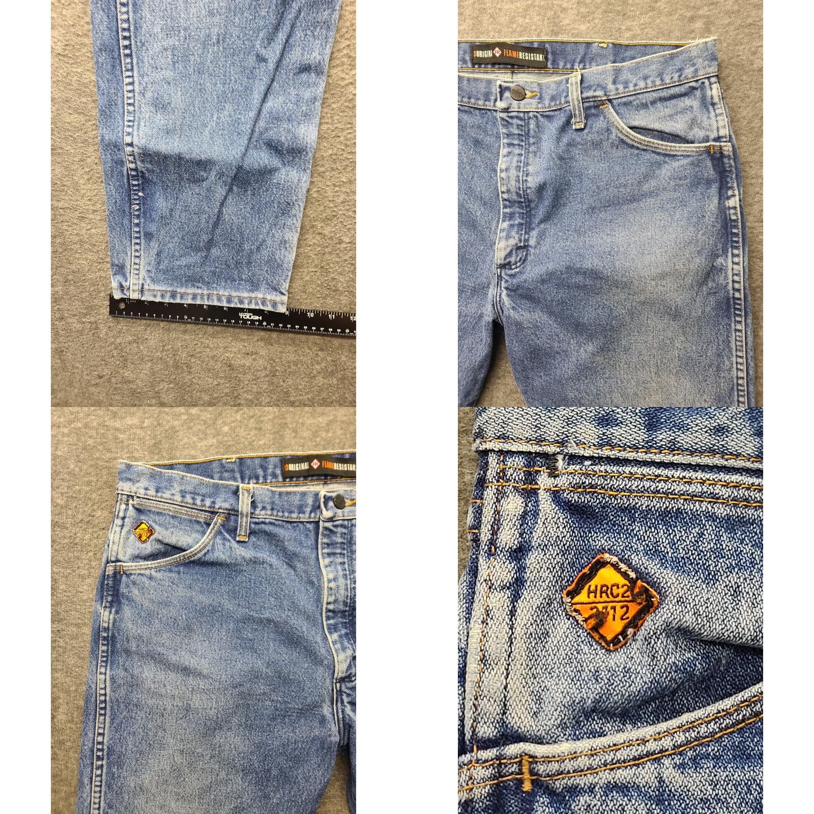 Wrangler Wrangler Jeans FR13MWZ Men 38x30 Flame Resistant Mid Rise Regular Fit Blue Denim 100% Cotton Jeans Size US 38 / EU 54 - 8 Thumbnail