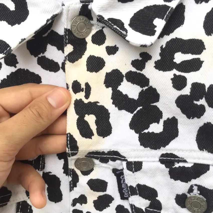 Guess Guess Georgia Marciano Leopards Camouflage Denime Jacket Size US XXS / EU 40 - 3 Thumbnail
