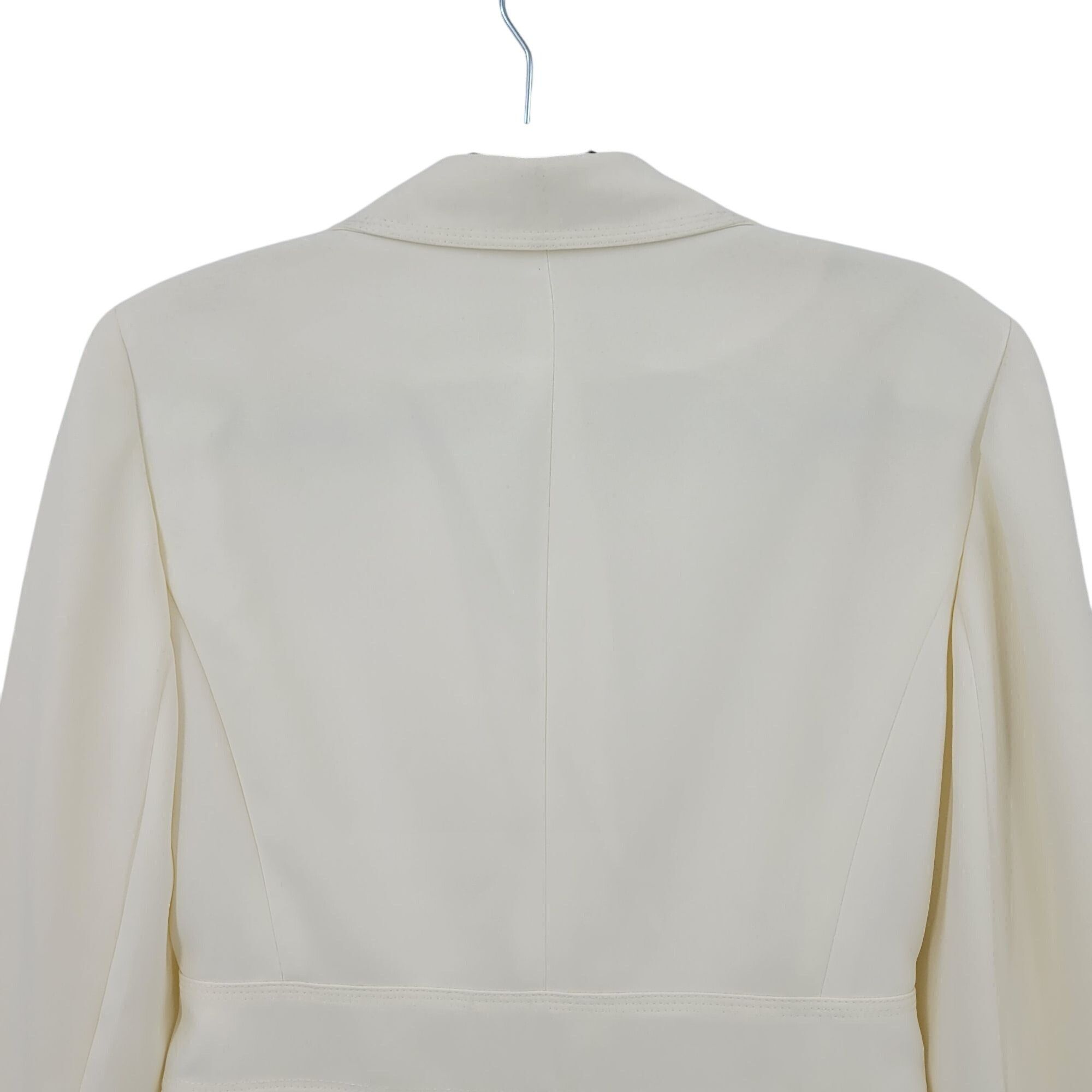 Anne Klein Vtg womens Petite White Single Breasted Blazer Jacket Sz 10P Size L / US 10 / IT 46 - 8 Thumbnail