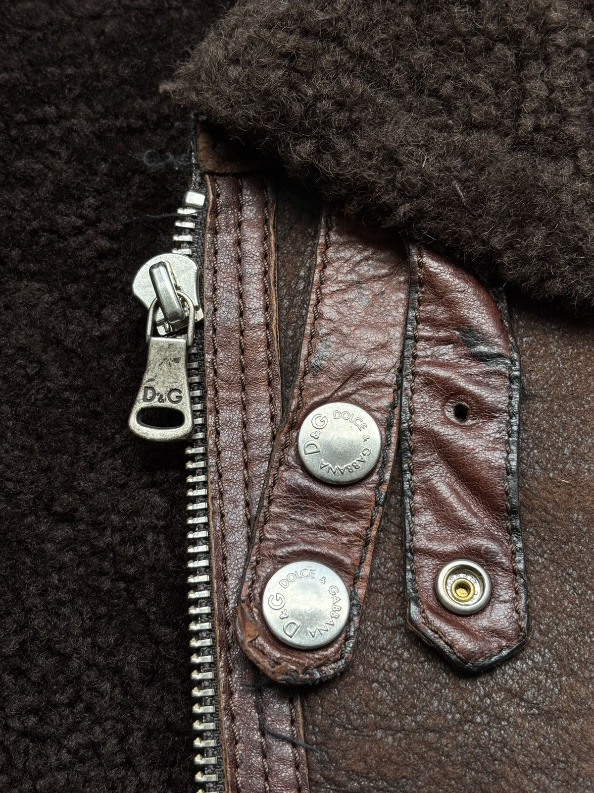Dolce & Gabbana AW09 Lamb Leather Shearling Jacket Size US M / EU 48-50 / 2 - 6 Thumbnail