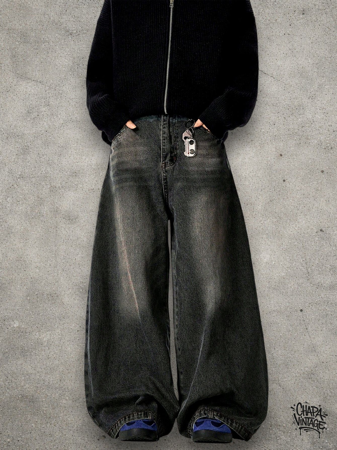Vintage Washed gray jeans Size US 32 / EU 48 - 1 Thumbnail