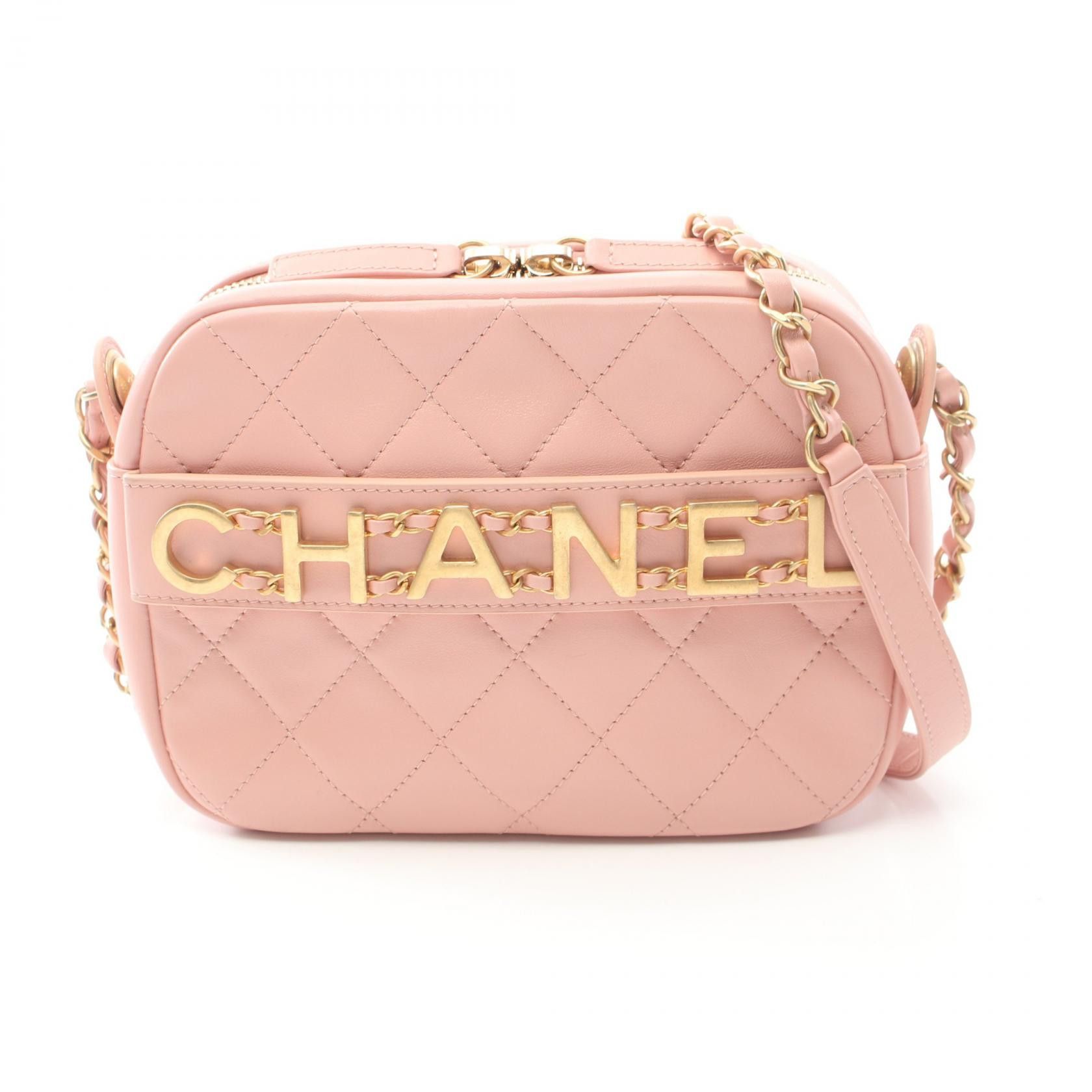 Chanel Chanel Matelasse Leather Shoulder Bag Leather Shoulder Bag As1609 in Pink, Women's