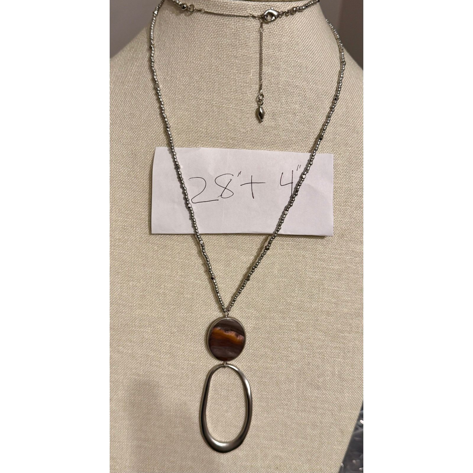 Other Macy’s NWT Silver Tone Necklace 28” with Oval Pendant Size ONE SIZE - 11 Thumbnail