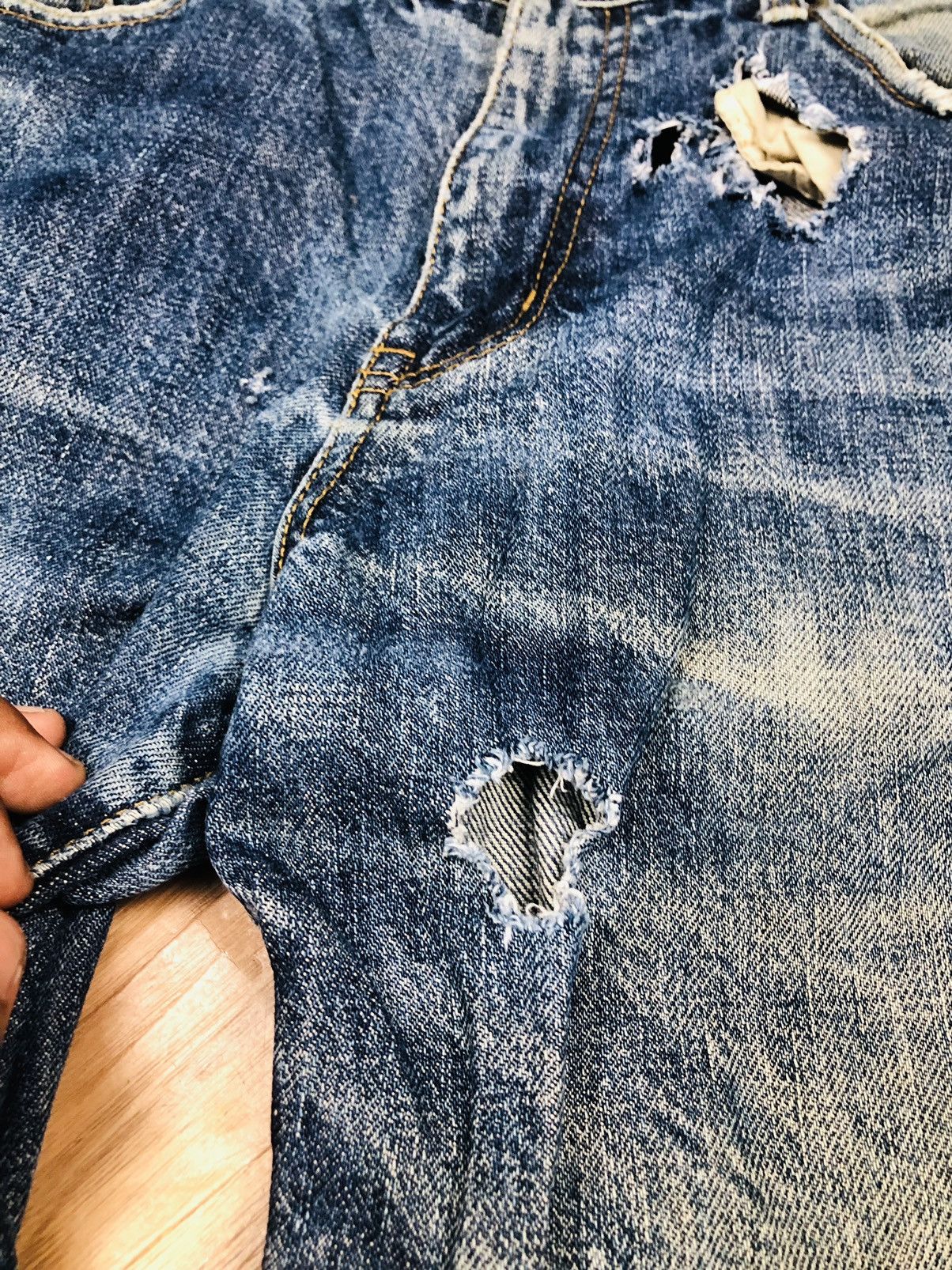 Hanes Hanes Distress Jeans (36) Size US 30 / EU 46 - 11 Thumbnail
